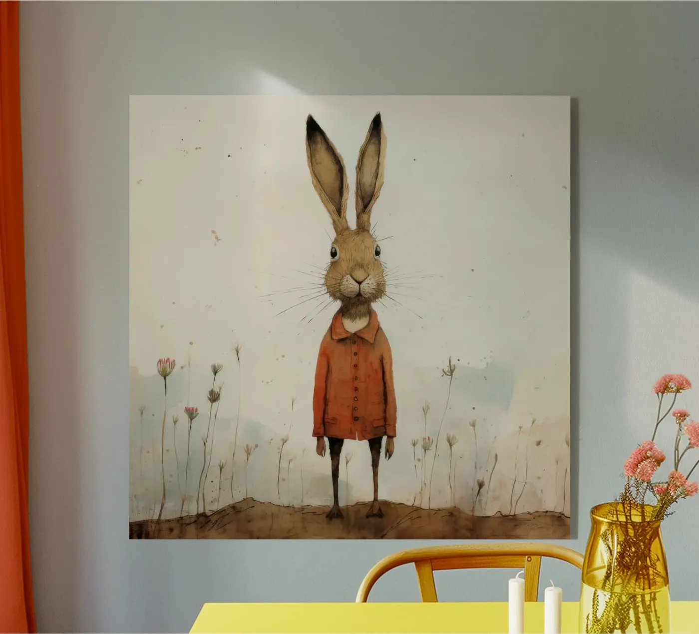 Minimum Hare acryl van Minimal Animal Art