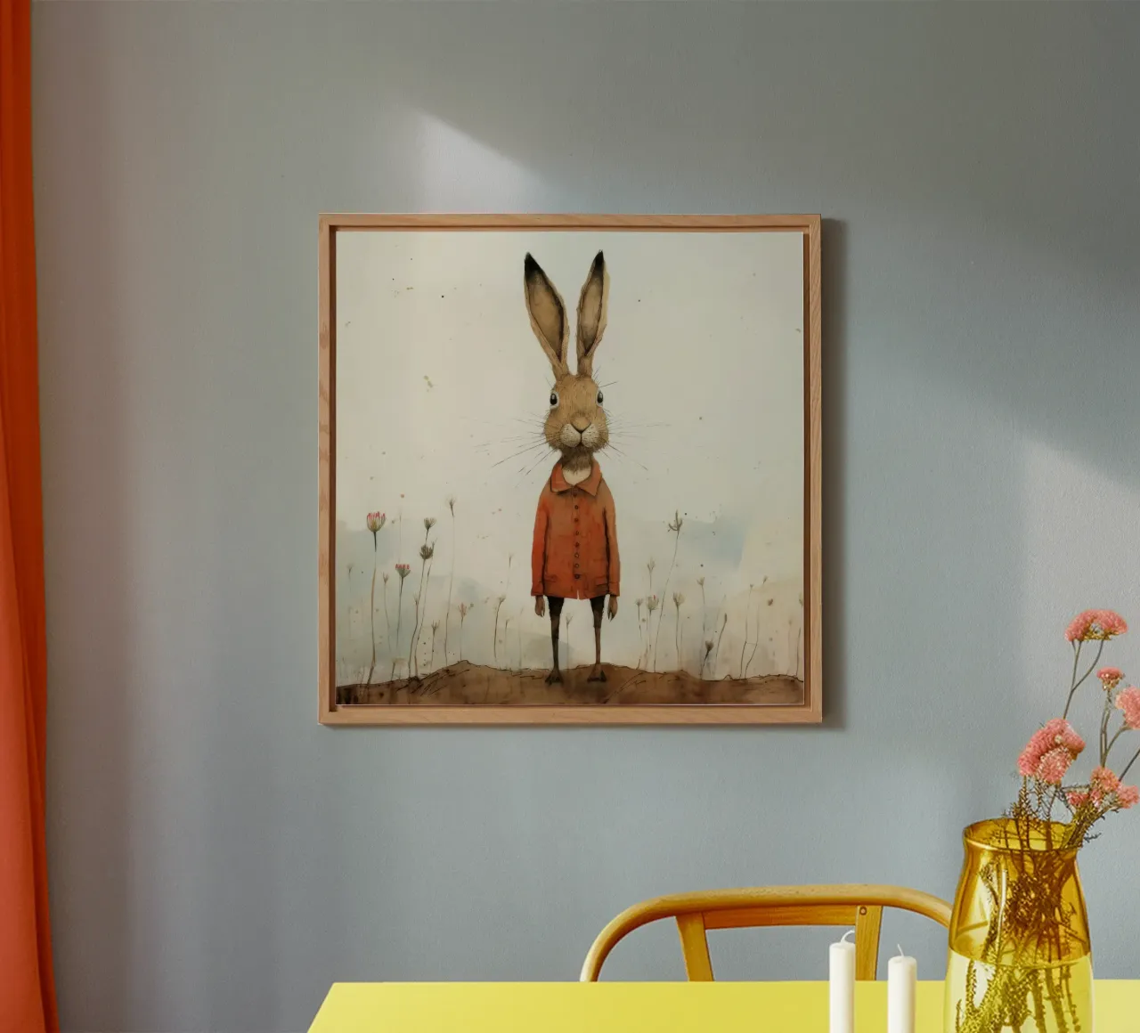 Minimo Hare pannello forex da Minimal Animal Art