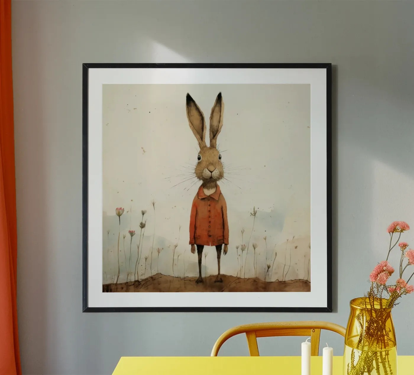 Minimal Hare Poster von Minimal Animal Art