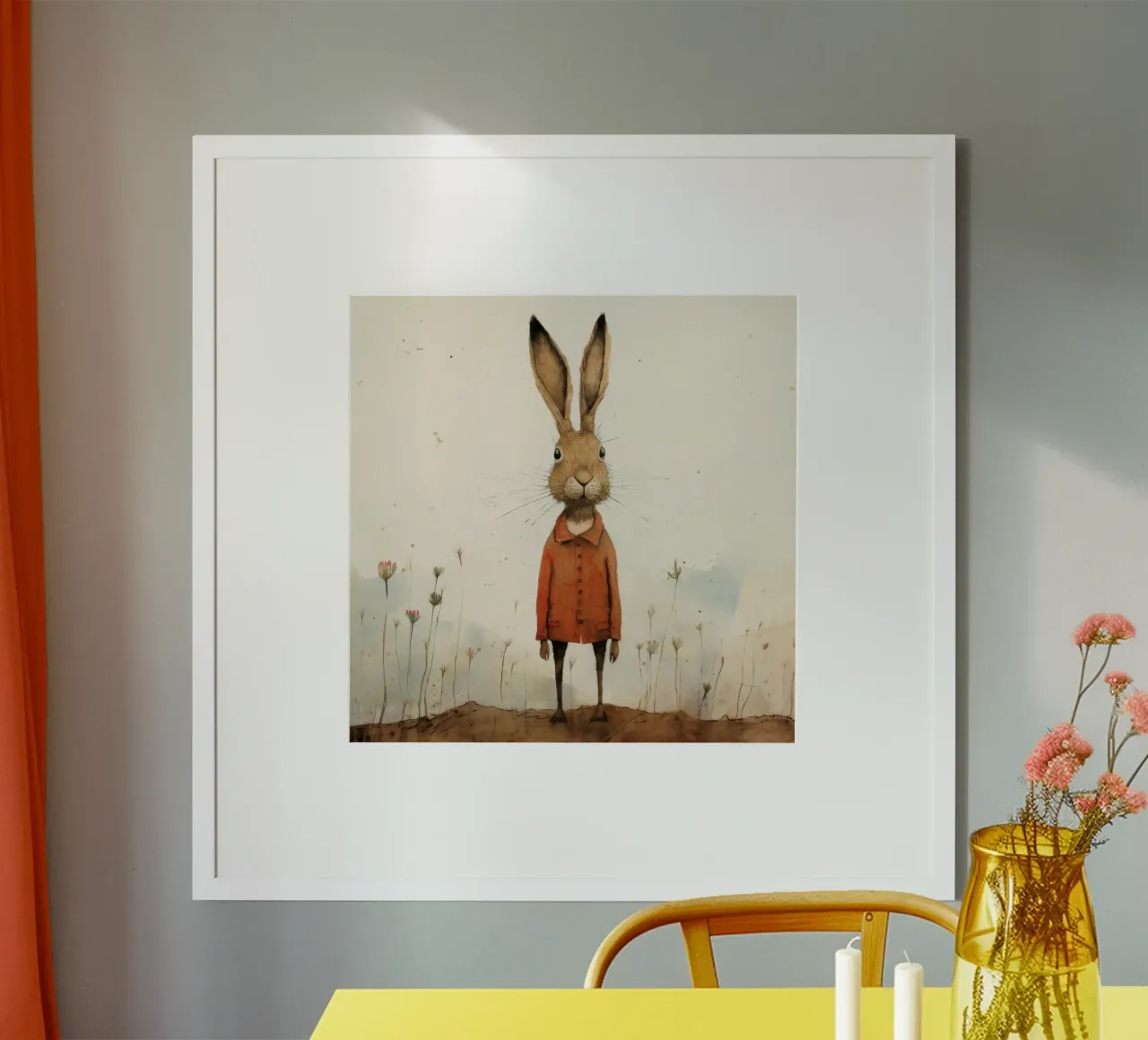 Minimal Hare 3 poster by Minimal Animal Art