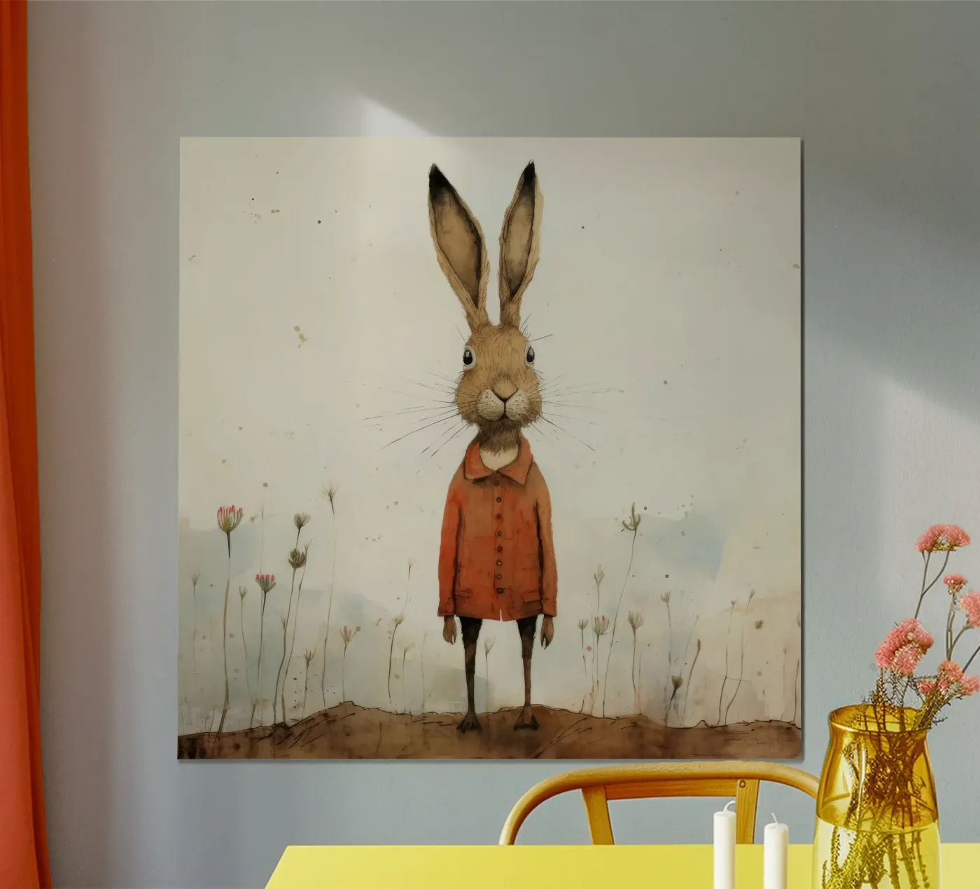 Minimal Hare Poster von Minimal Animal Art