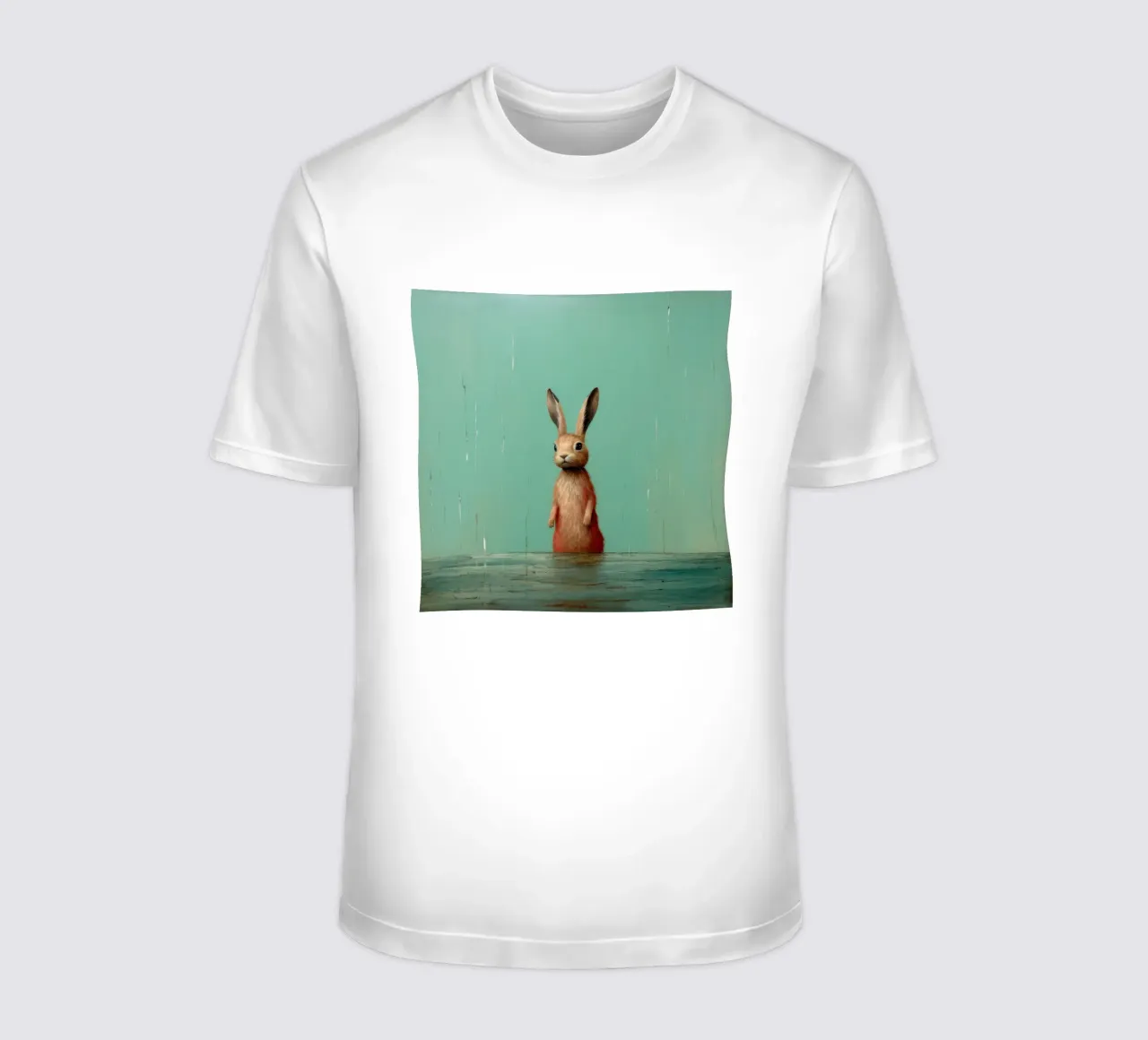 Lepre minima 4 t-shirt da Minimal Animal Art