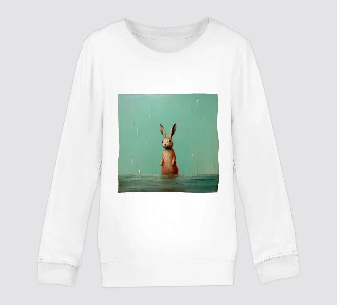 Lepre minima 4 felpa bambino da Minimal Animal Art