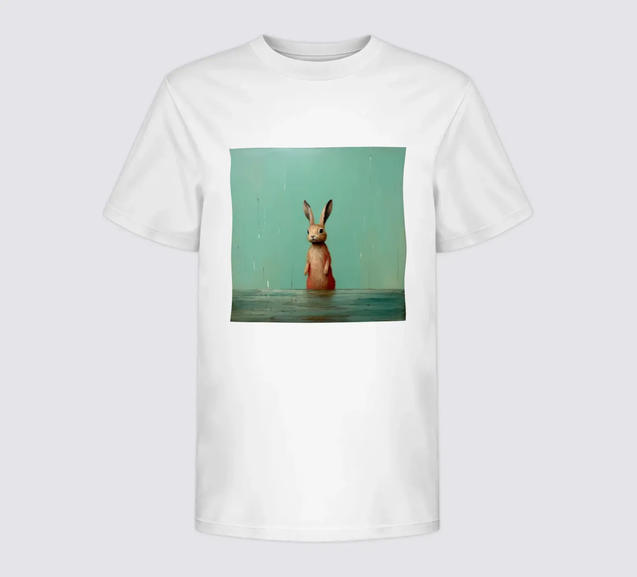 Minimal Hare Kinder T-Shirt von Minimal Animal Art