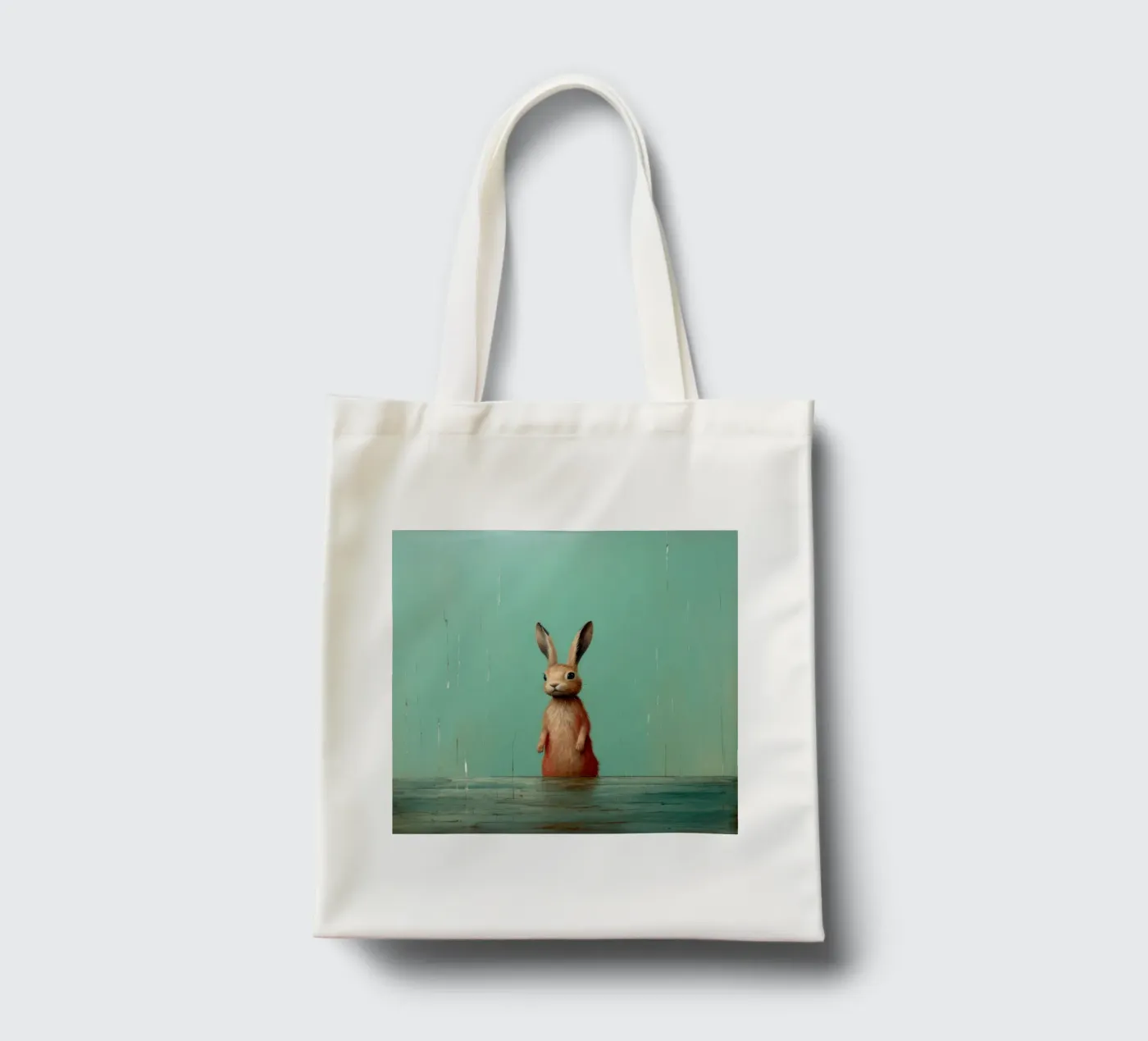 Minimum Hare Jutebeutel von Minimal Animal Art