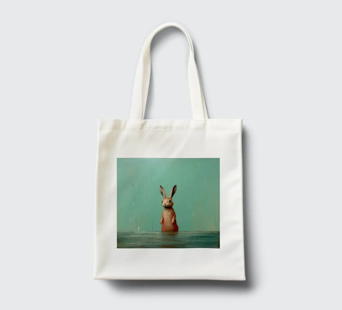 Minimum Hare Jutebeutel von Minimal Animal Art