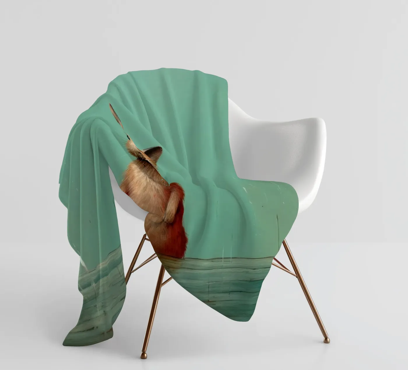 Minimum Hare plaid polaire de Minimal Animal Art