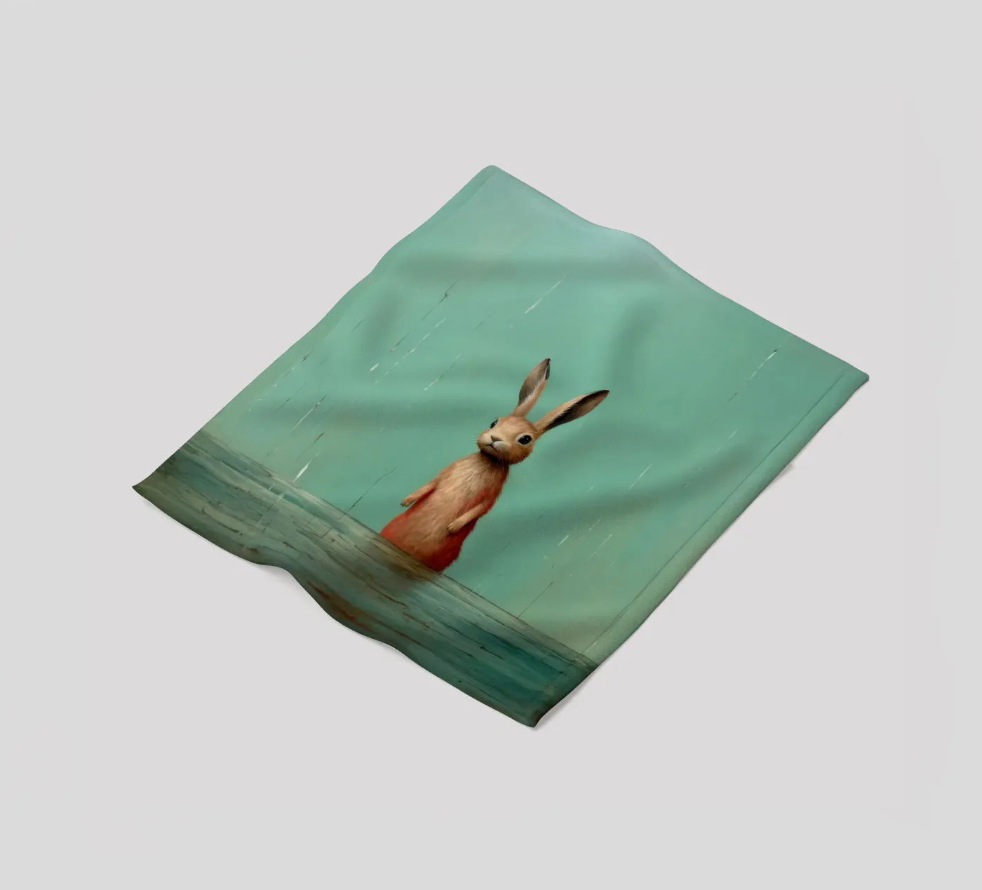 Minimum Hare plaid polaire de Minimal Animal Art