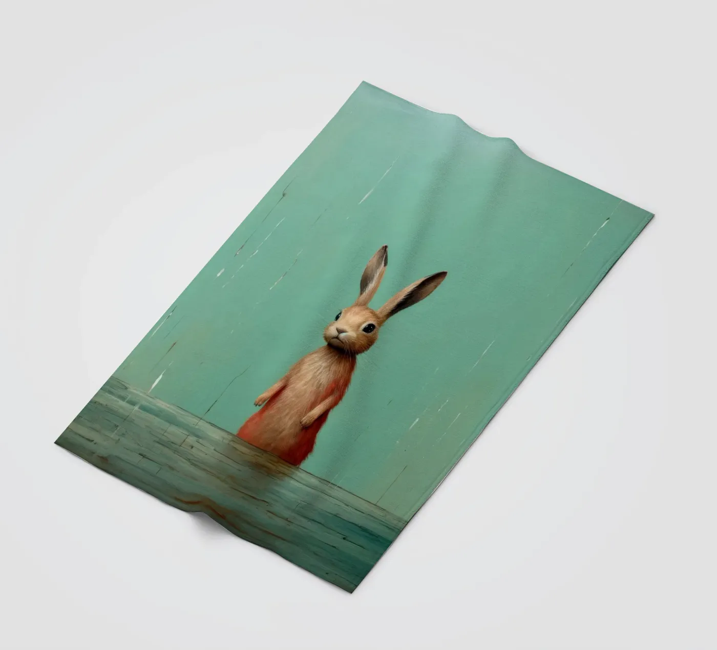 Minimum Hare plaid polaire de Minimal Animal Art