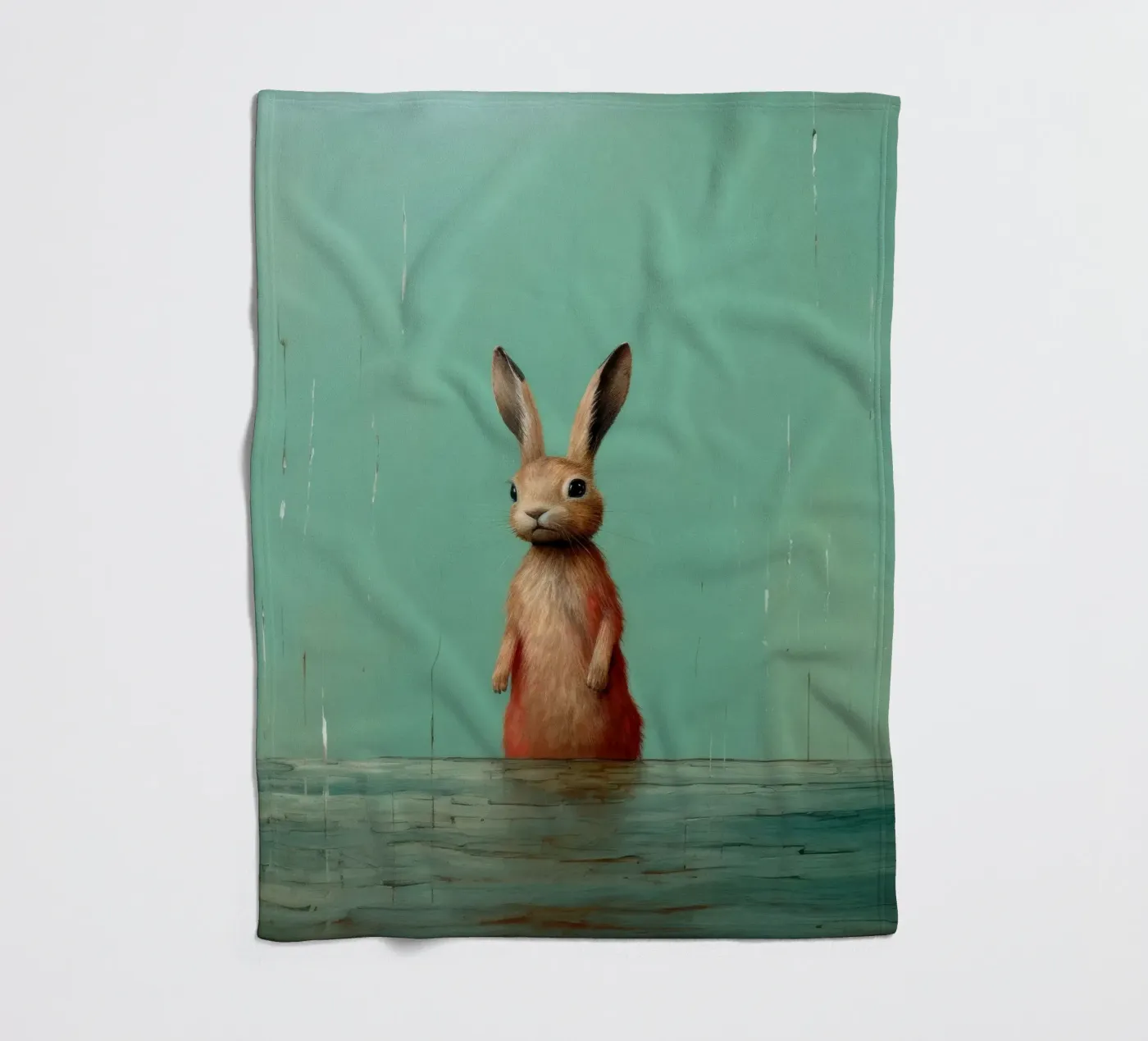 Minimum Hare plaid polaire de Minimal Animal Art