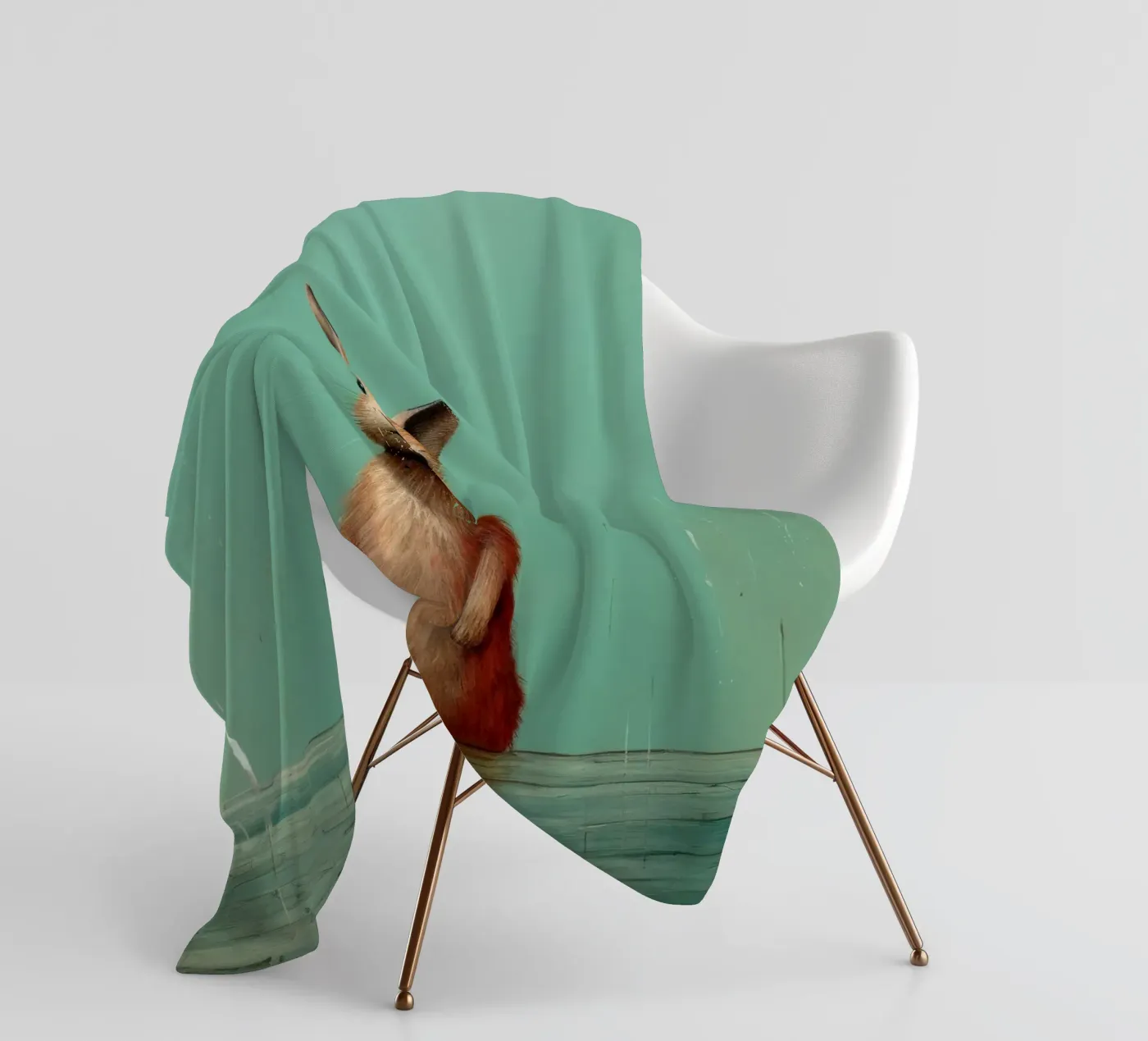 Minimum Hare plaid polaire de Minimal Animal Art