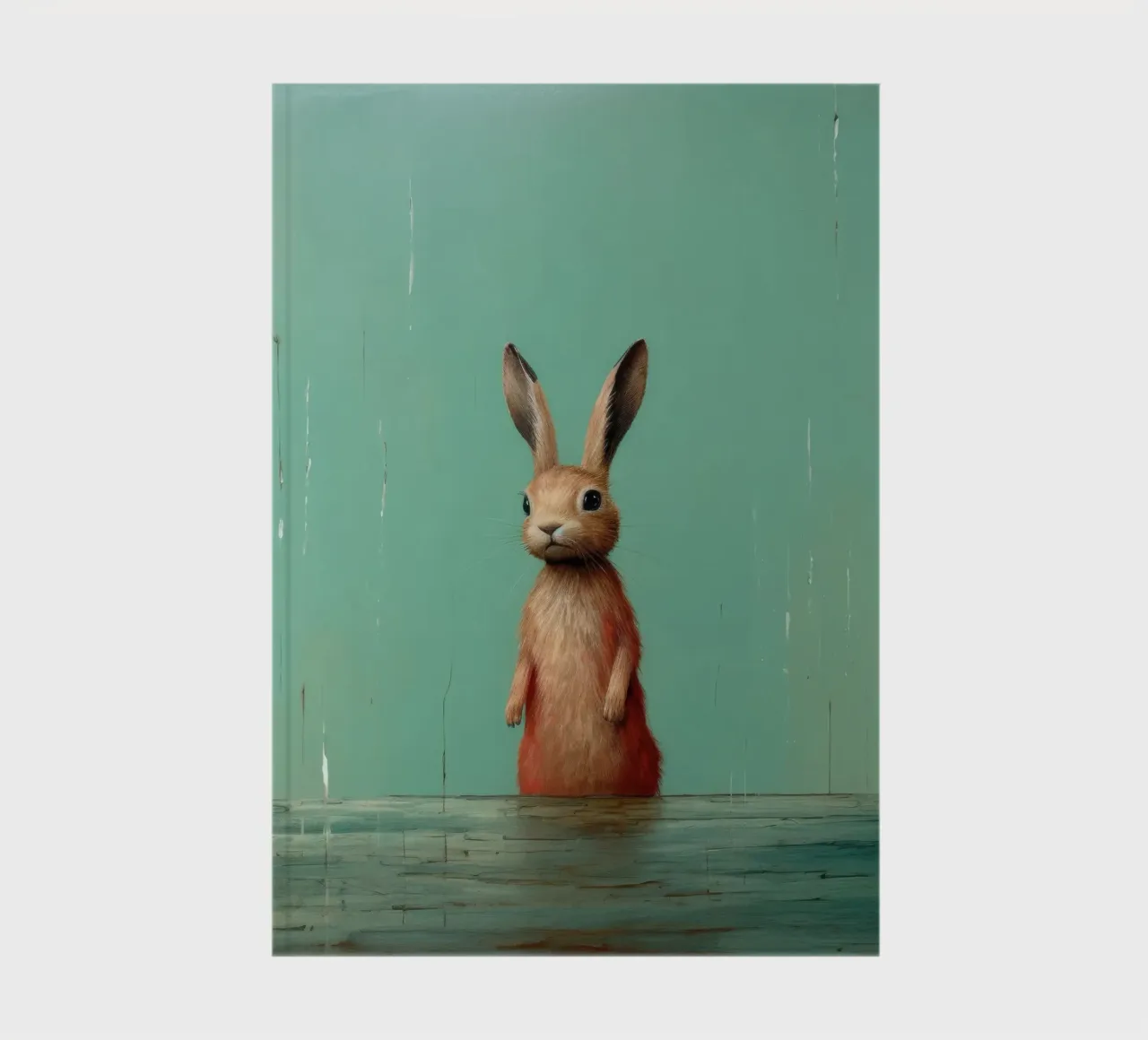 Minimal Hare 4 notebook by Minimal Animal Art