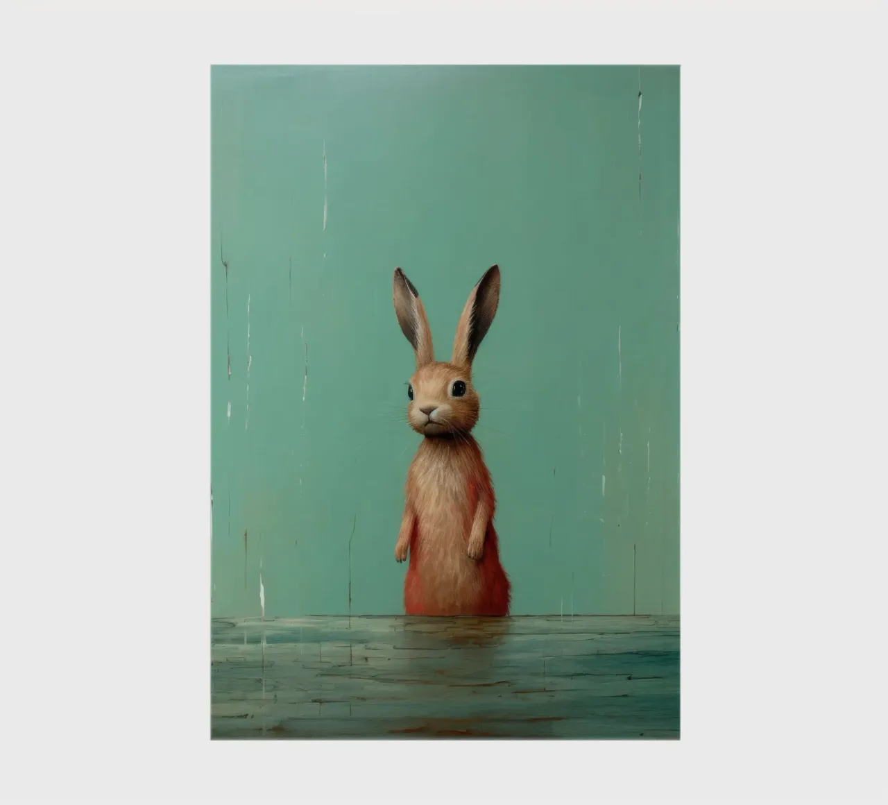 Minimal Hare 4 notebook by Minimal Animal Art
