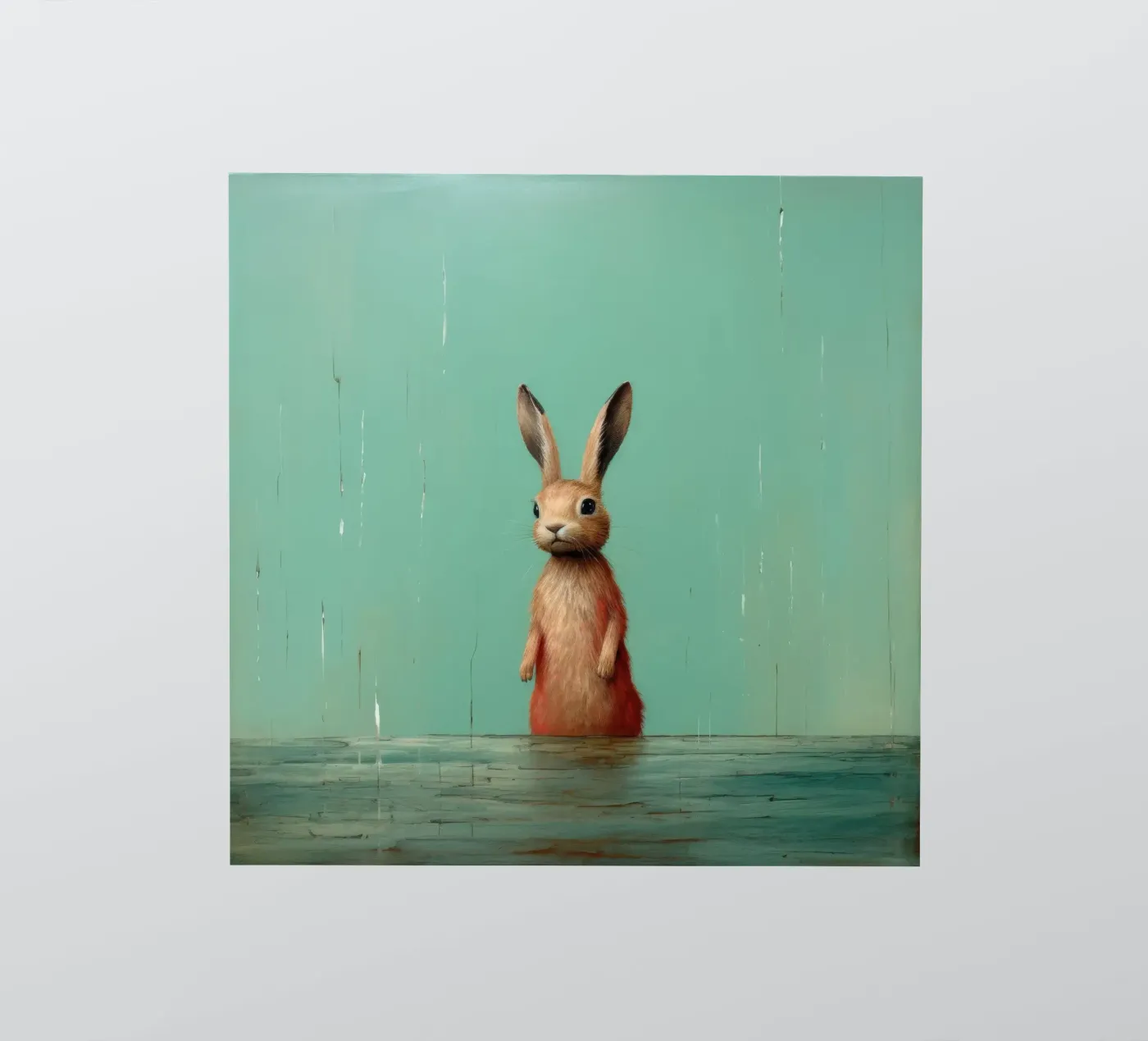 Minimo Hare adesivo da Minimal Animal Art