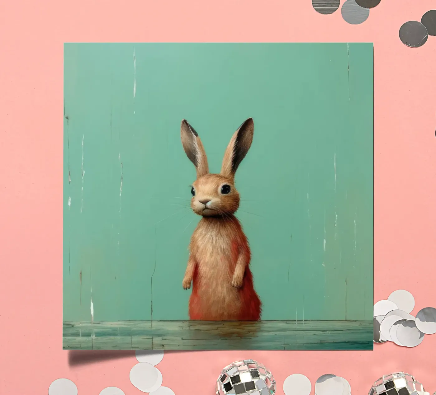 Minimum Hare sticker sheet by Minimal Animal Art