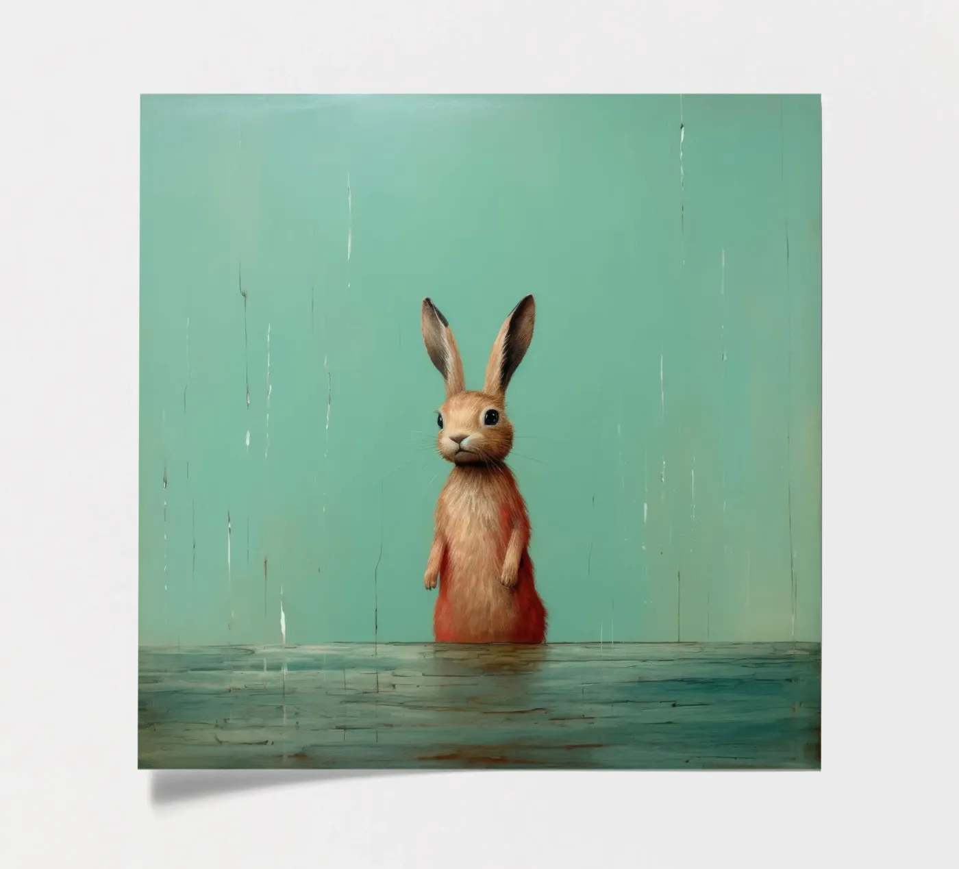 Minimum Hare sticker sheet by Minimal Animal Art