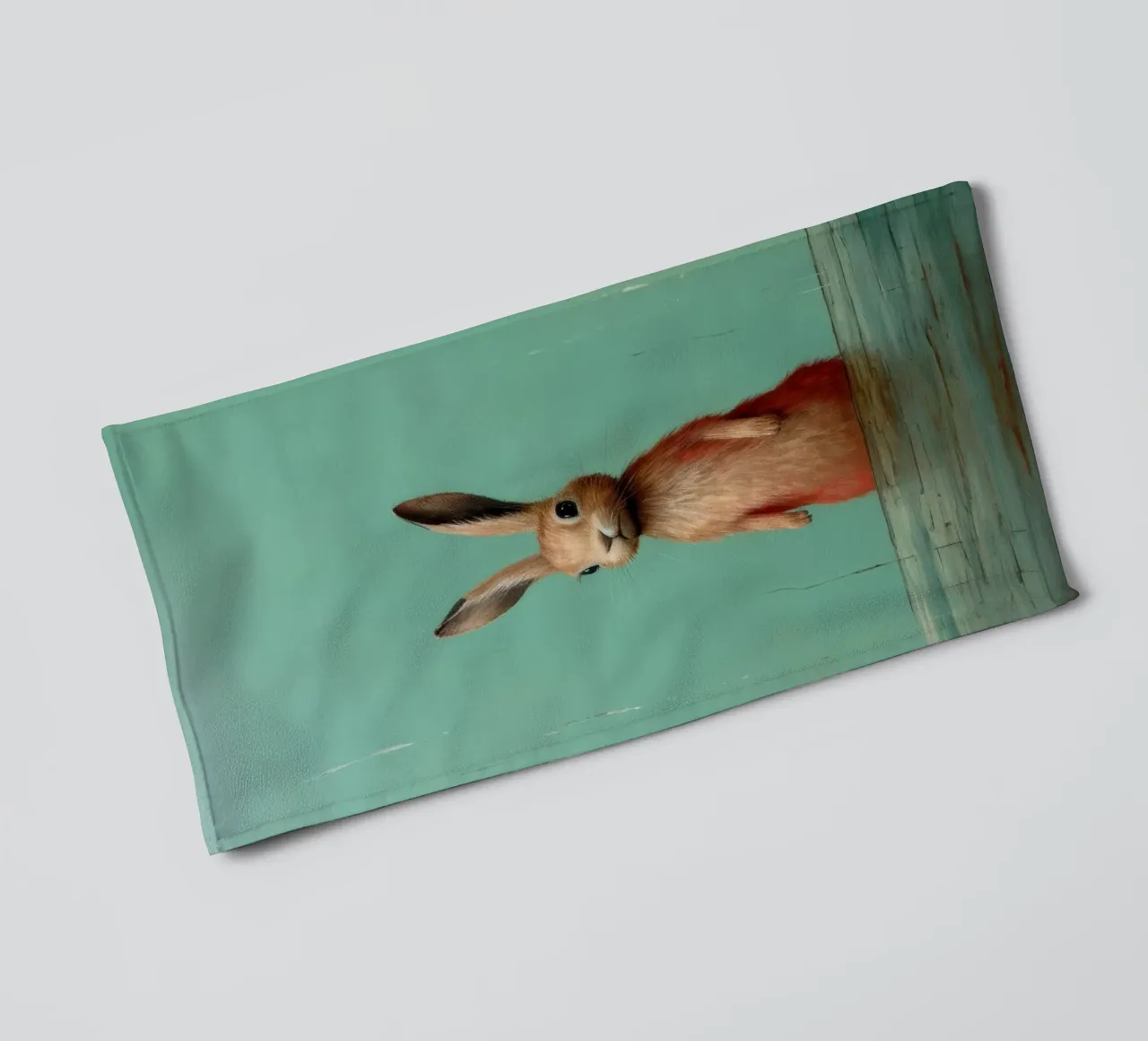 Minimum Hare towel by Minimal Animal Art