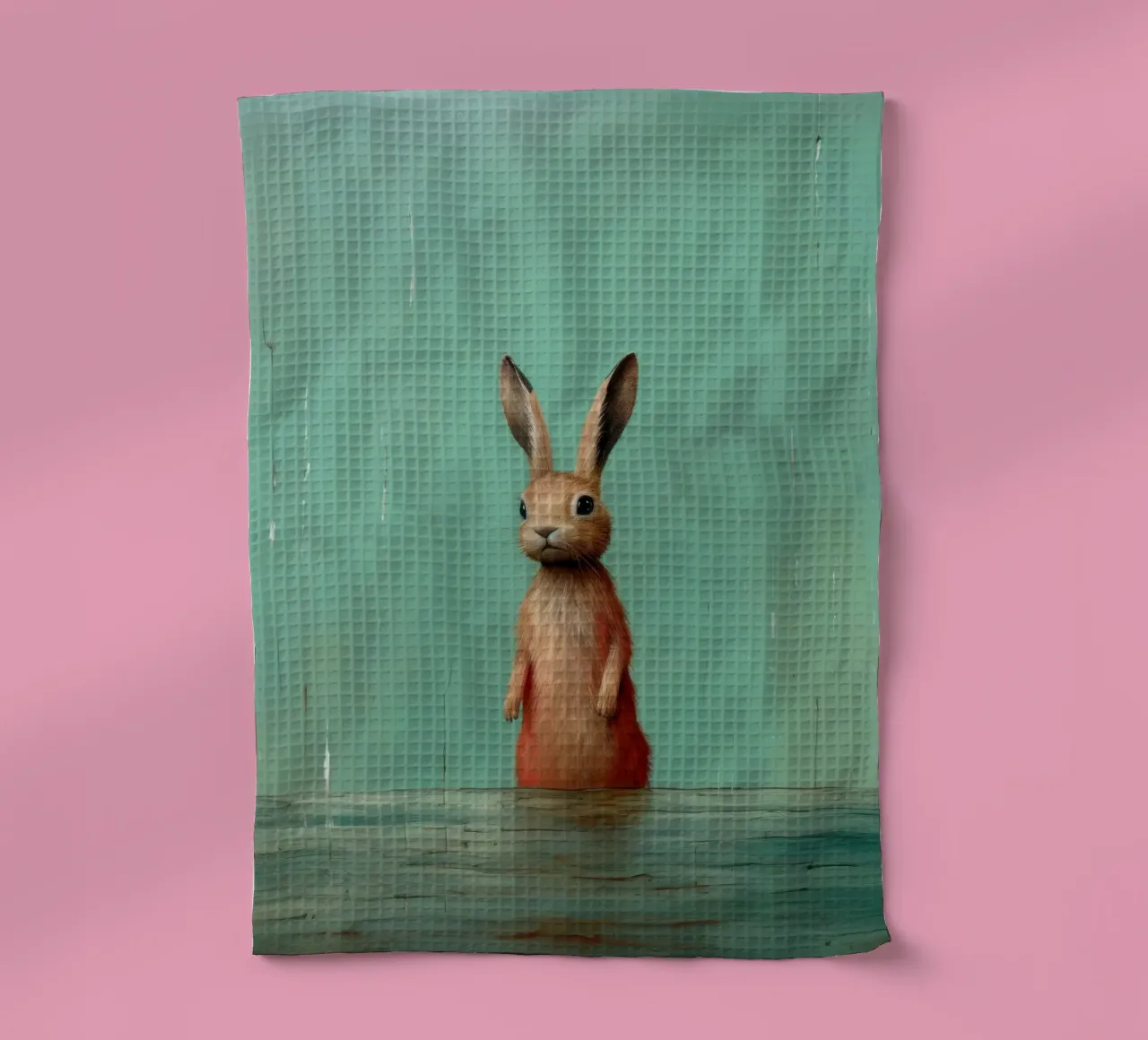 Minimum Hare torchon de Minimal Animal Art