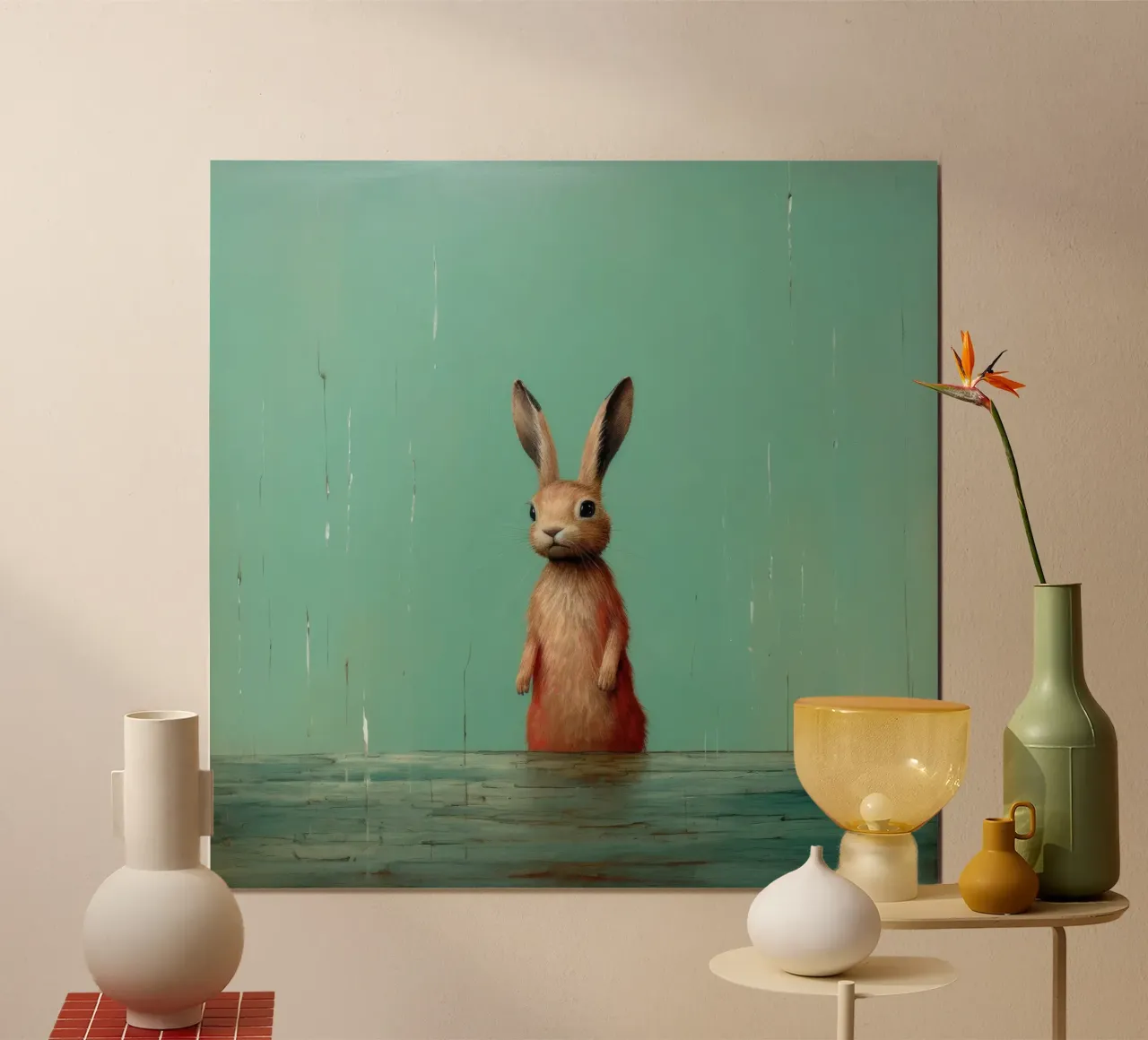 Lepre minima 4 poster da Minimal Animal Art