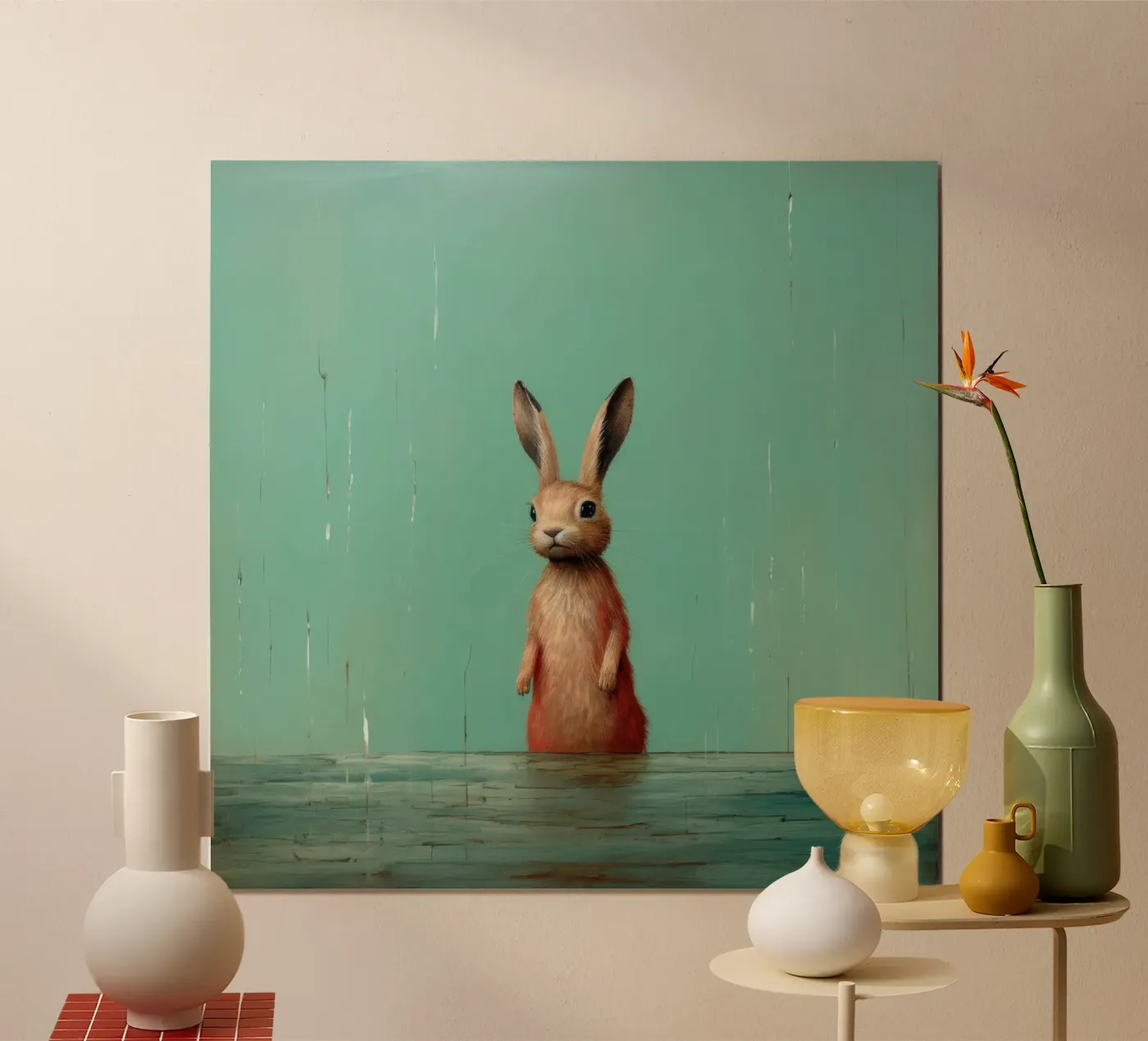 Minimum Hare poster de Minimal Animal Art