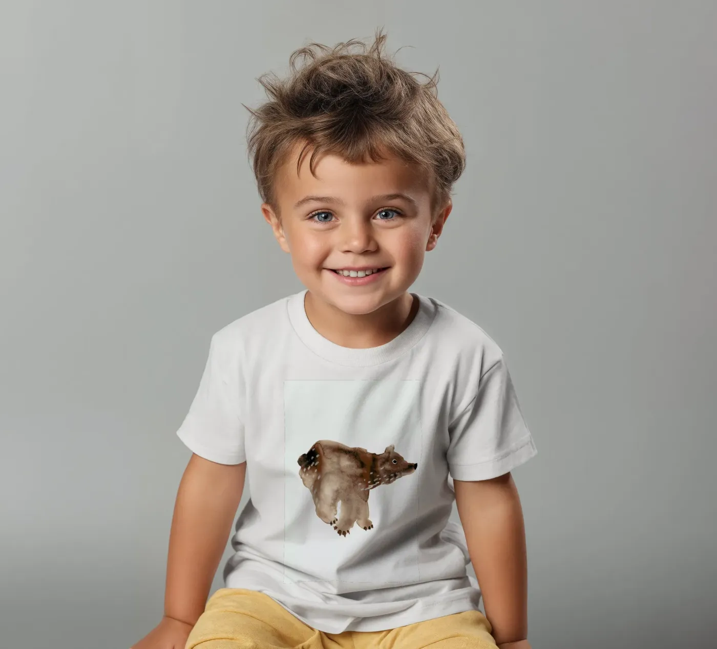 Bear kids t-shirt by Farina Kuklinski