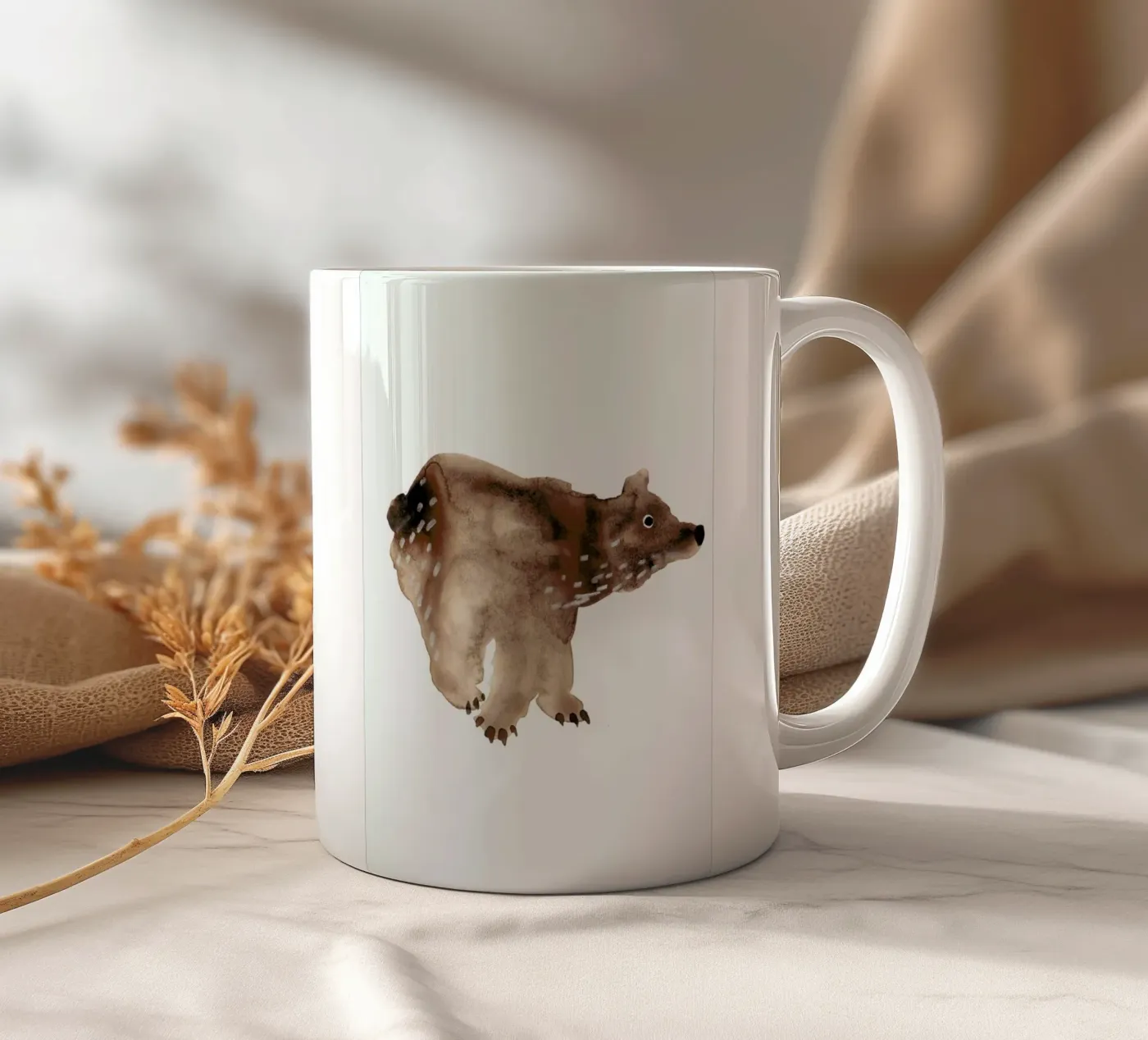 Bear ceramic mug by Farina Kuklinski