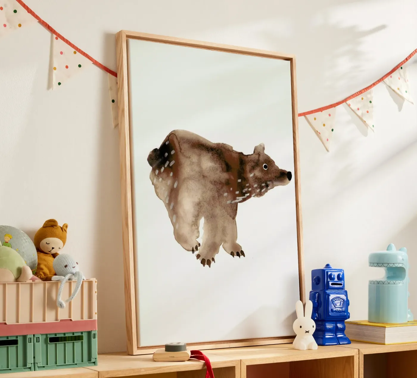 Bear Leinwand von Farina Kuklinski