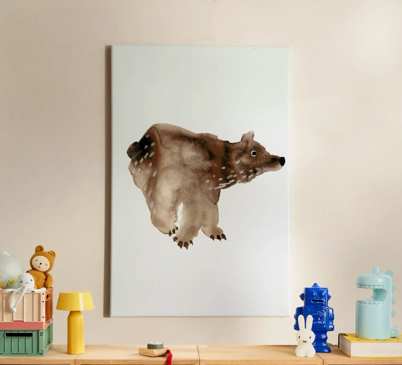 Bear Leinwand von Farina Kuklinski