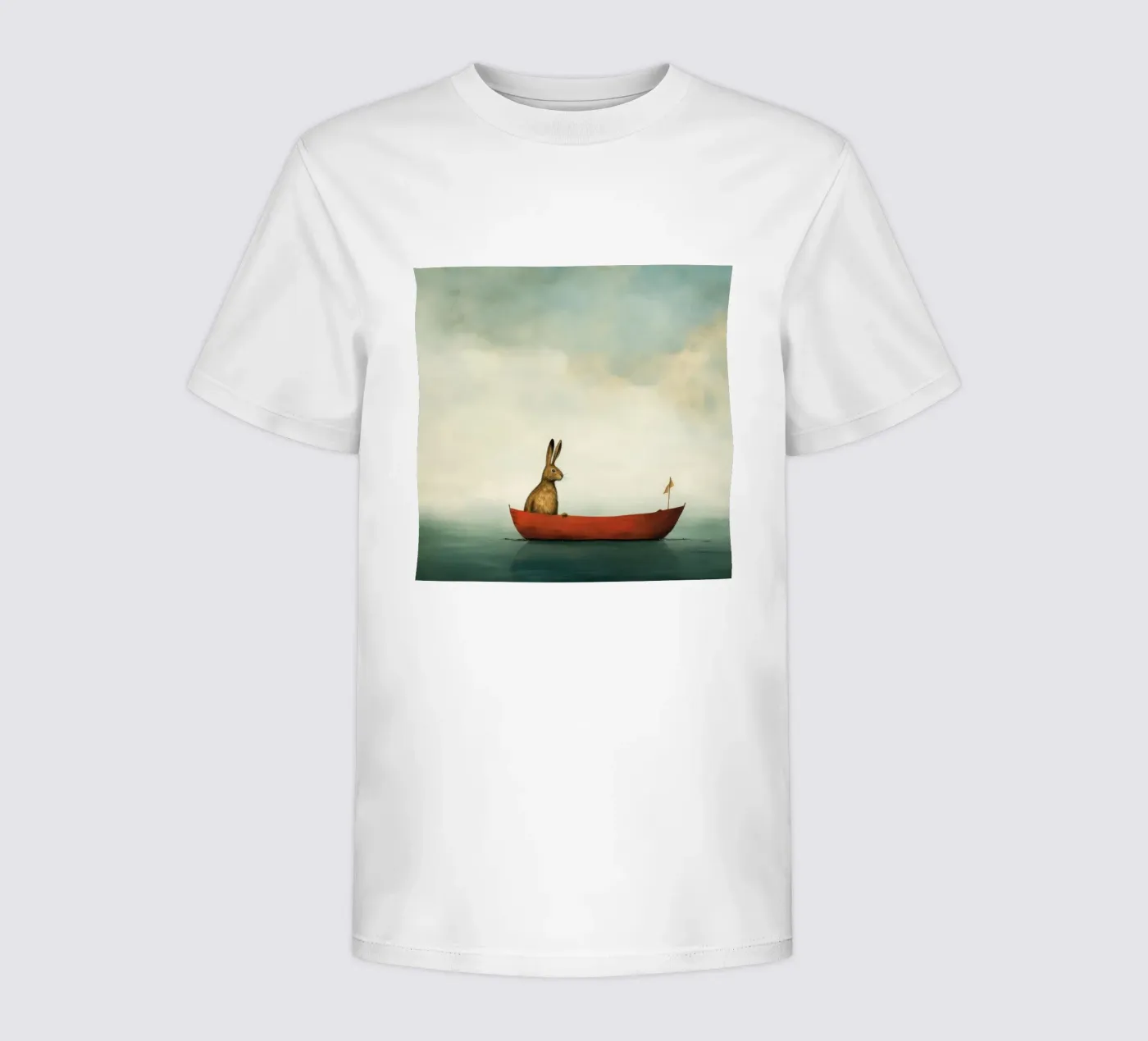 Minimum Hare Kinder T-Shirt von Minimal Animal Art