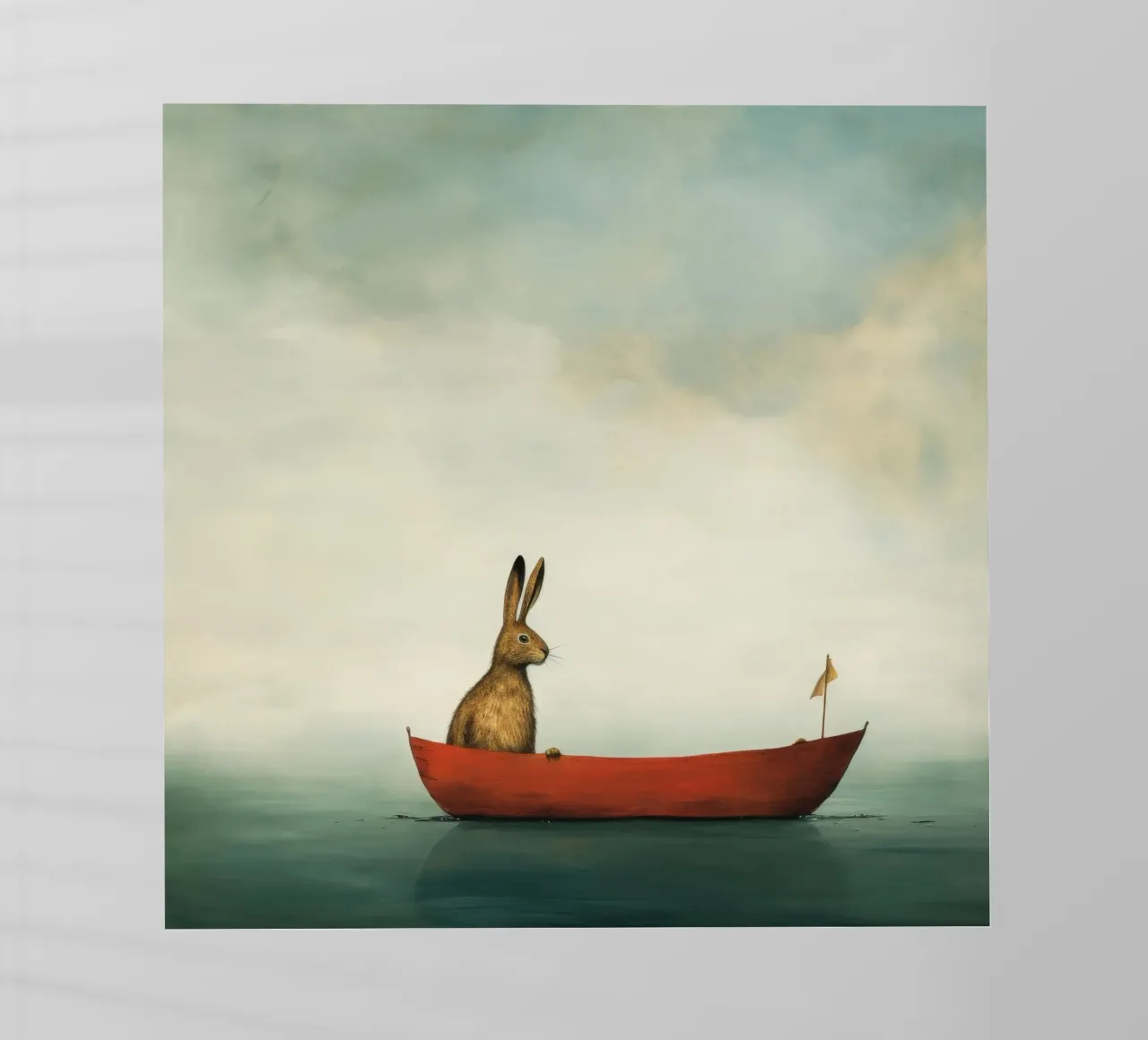 Minimaal Hare backlit folie van Minimal Animal Art