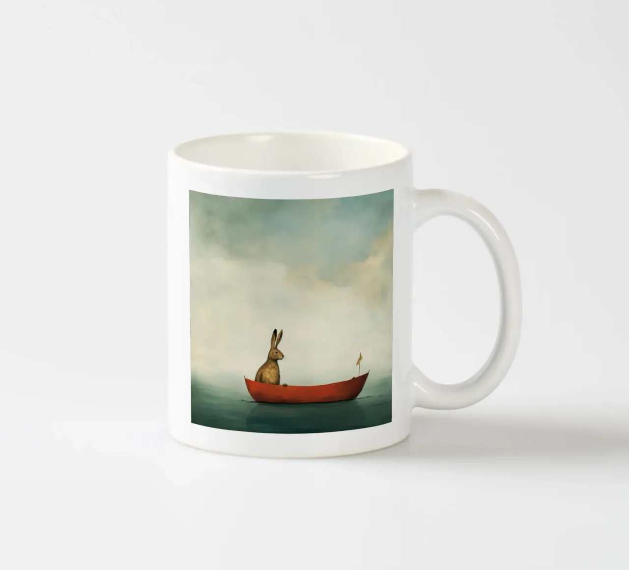 Lepre minima 1 tazza in ceramica da Minimal Animal Art