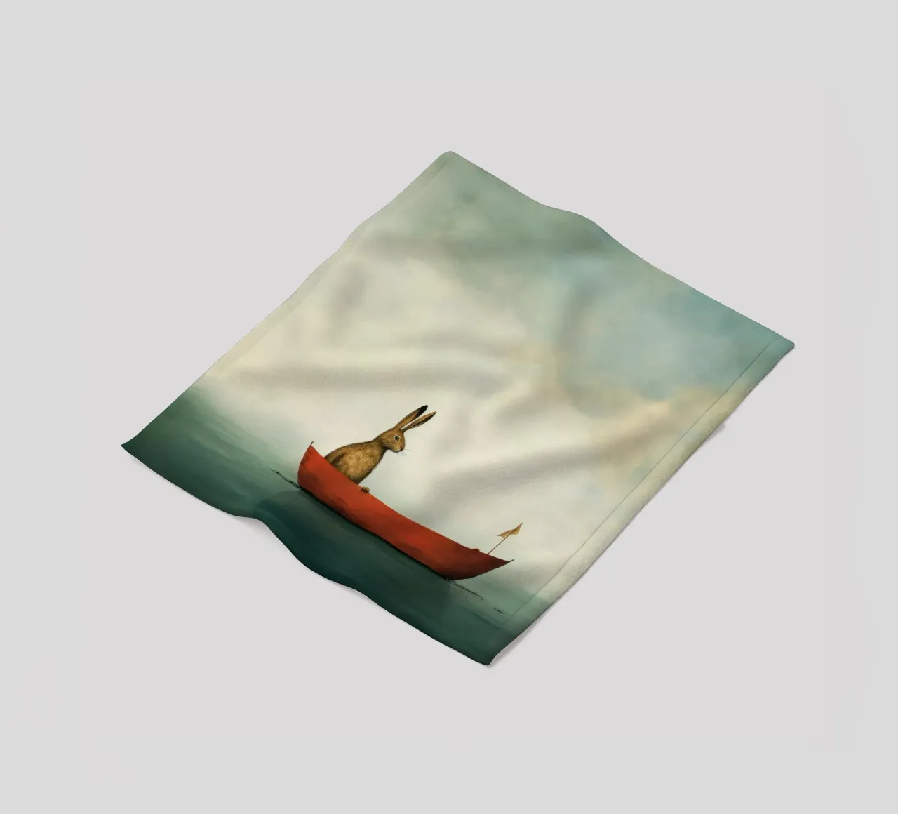 Minimum Hare Fleecedecke von Minimal Animal Art