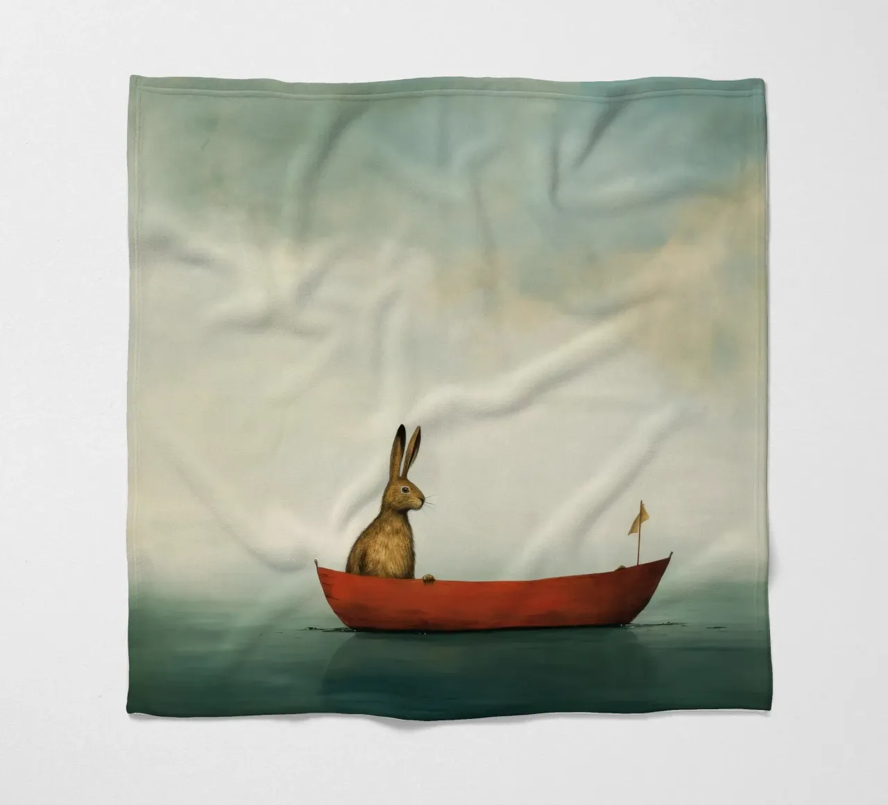 Minimum Hare Fleecedecke von Minimal Animal Art