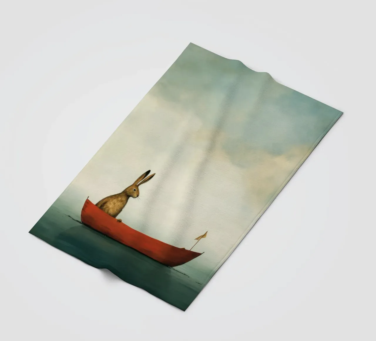 Minimum Hare Fleecedecke von Minimal Animal Art