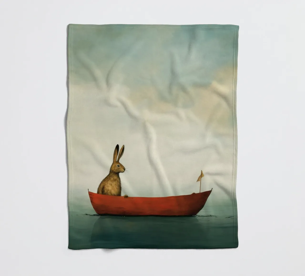 Minimum Hare Fleecedecke von Minimal Animal Art
