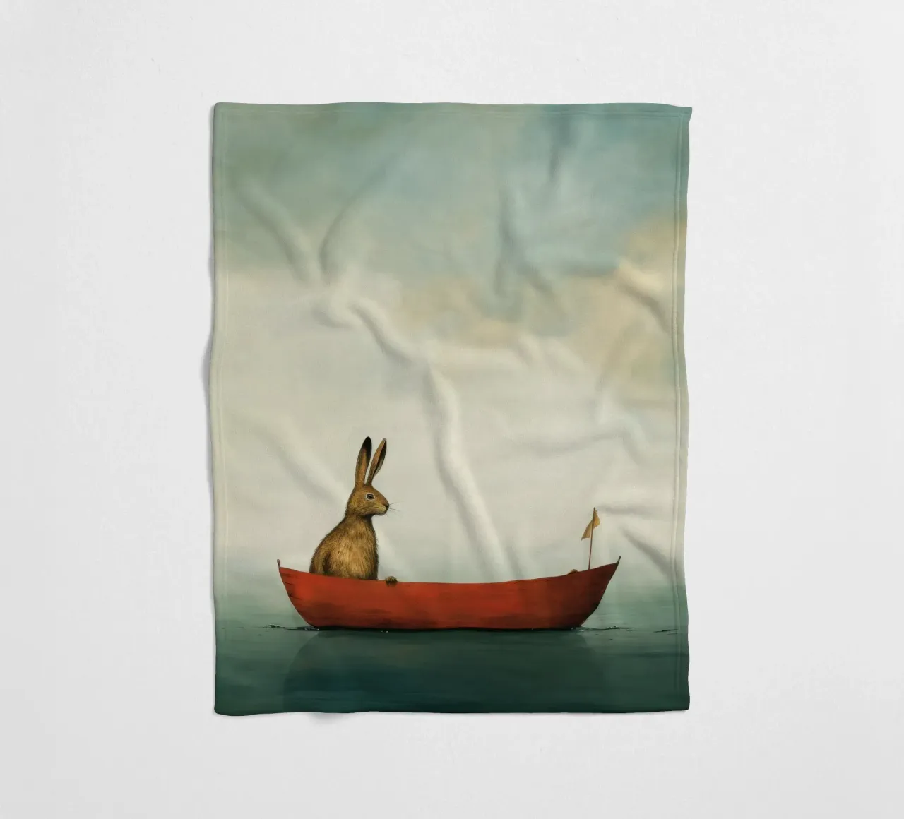 Minimum Hare Fleecedecke von Minimal Animal Art