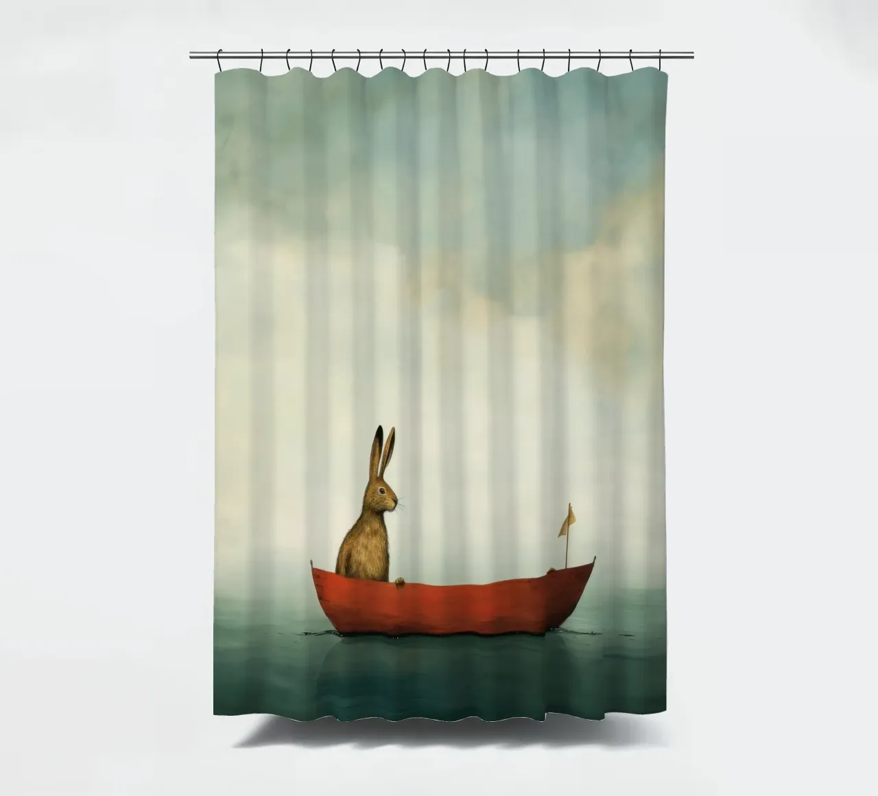 Minimal Hare product.type.curtain-shower common.byCreator Minimal Animal Art