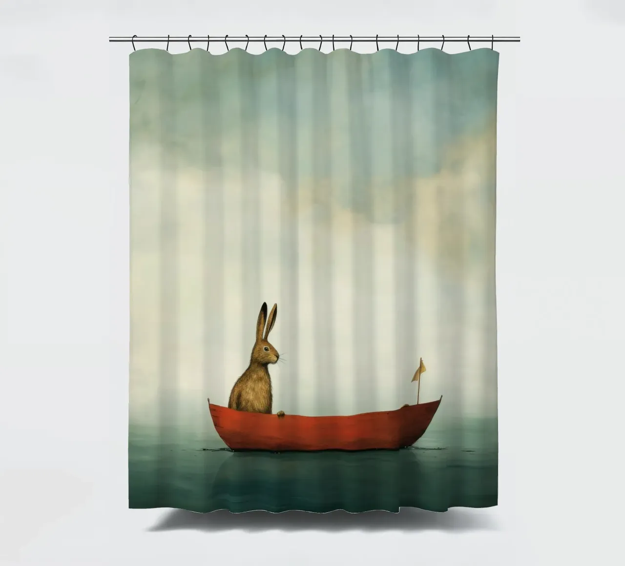 Minimal Hare product.type.curtain-shower common.byCreator Minimal Animal Art
