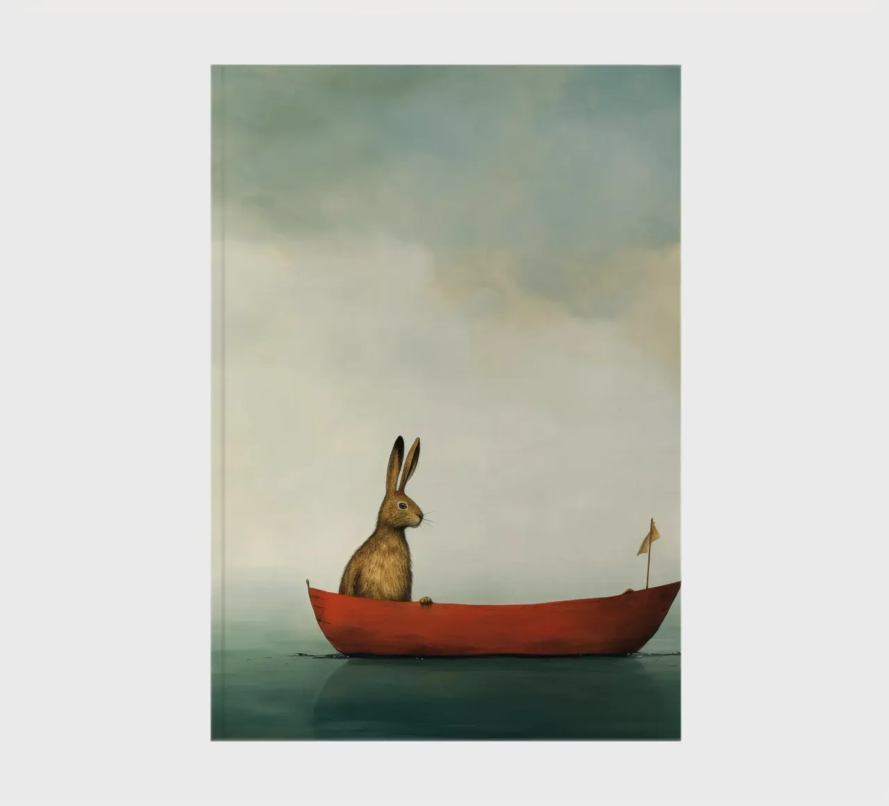 Minimal Hare 1 notebook by Minimal Animal Art