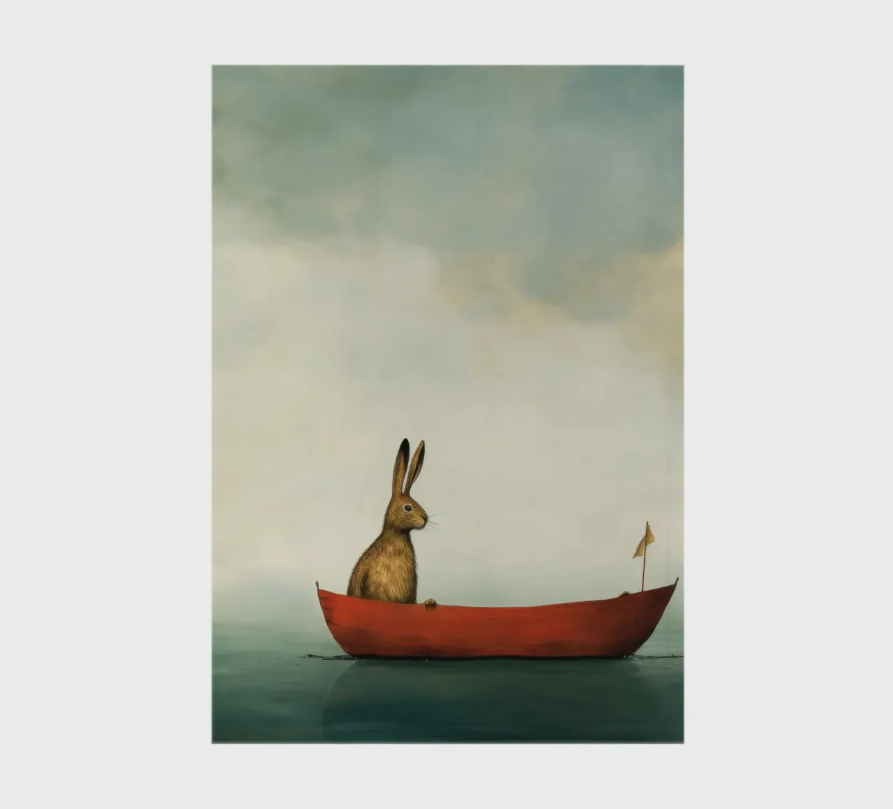 Minimal Hare 1 notebook by Minimal Animal Art