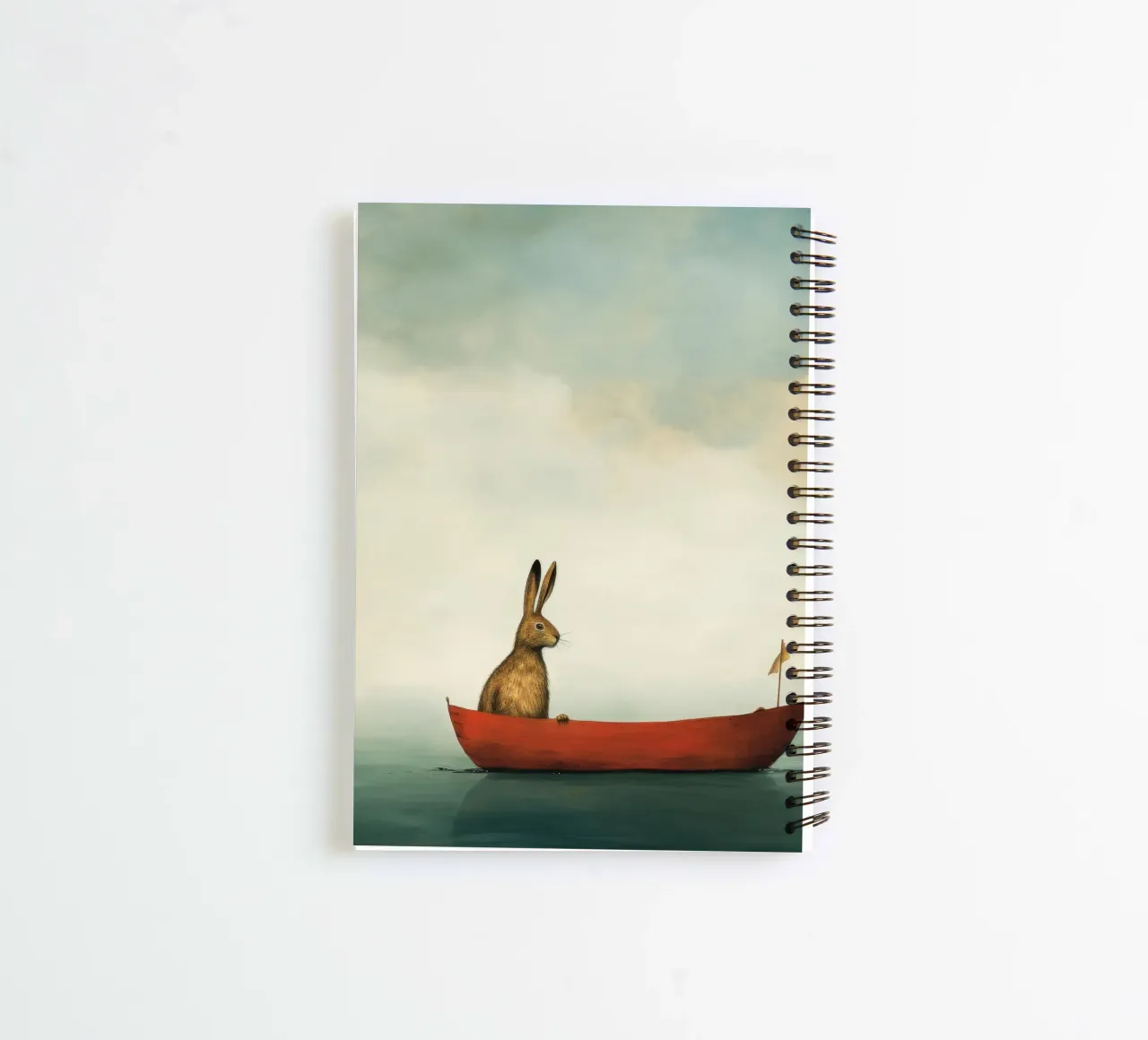 Minimal Hare 1 spiral notebook by Minimal Animal Art