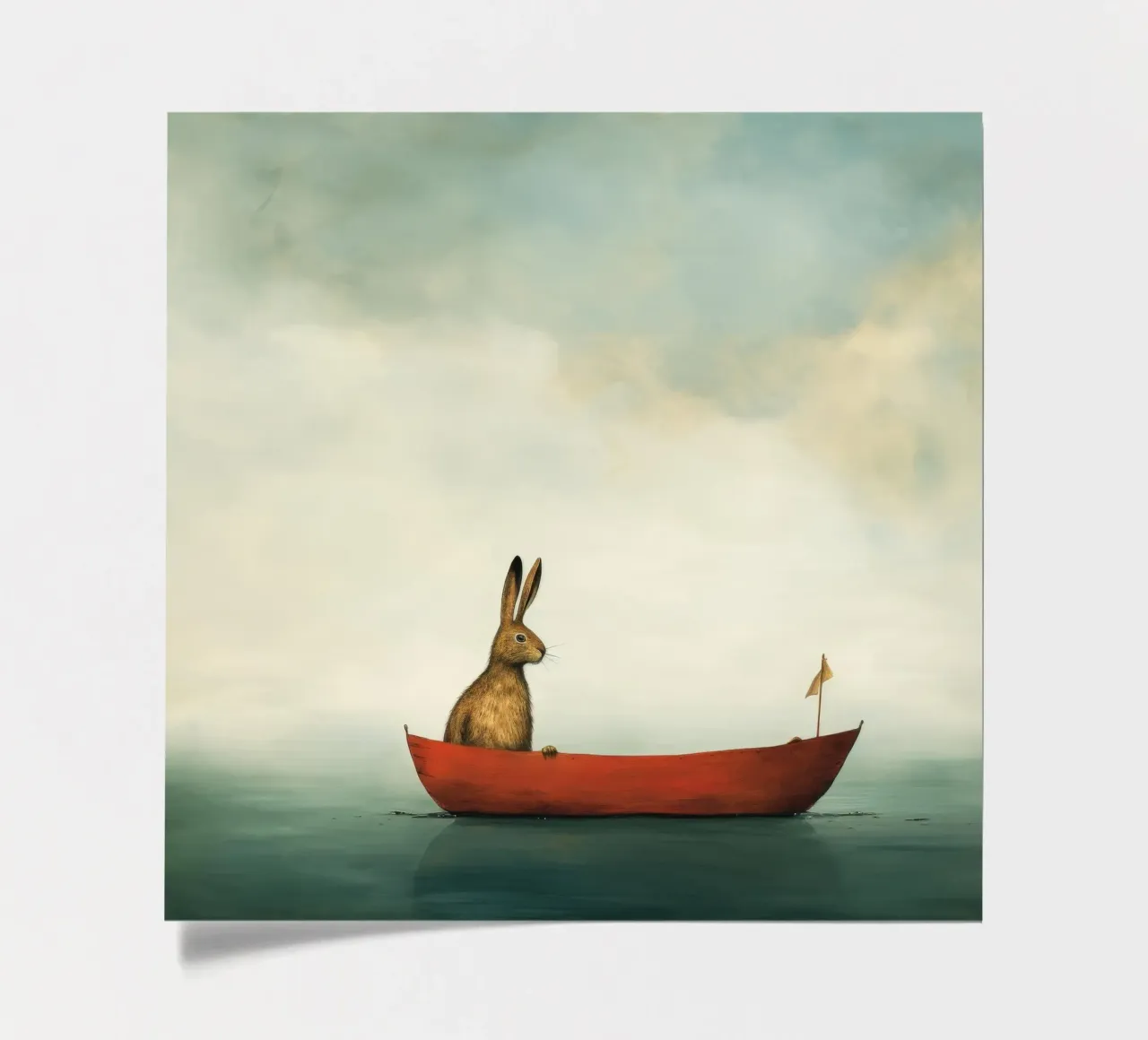 Minimaal Hare stickervel van Minimal Animal Art