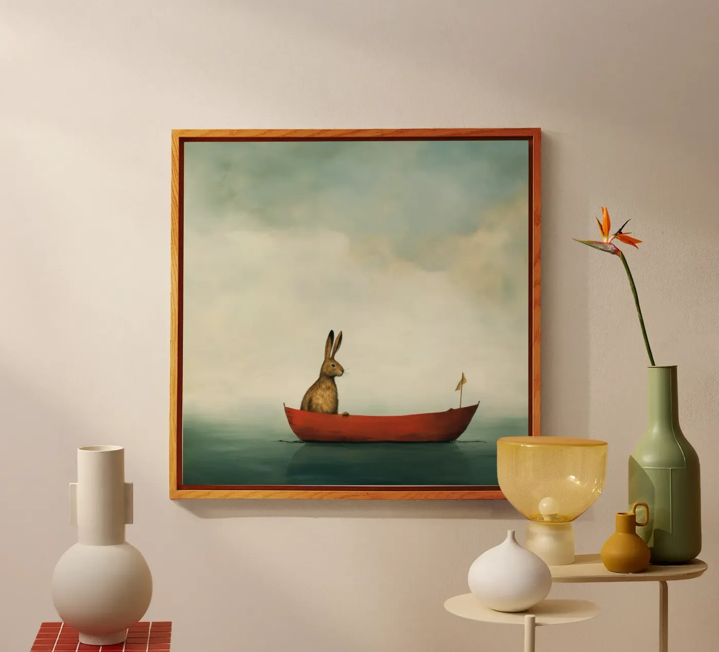 Minimo Hare plexiglass da Minimal Animal Art