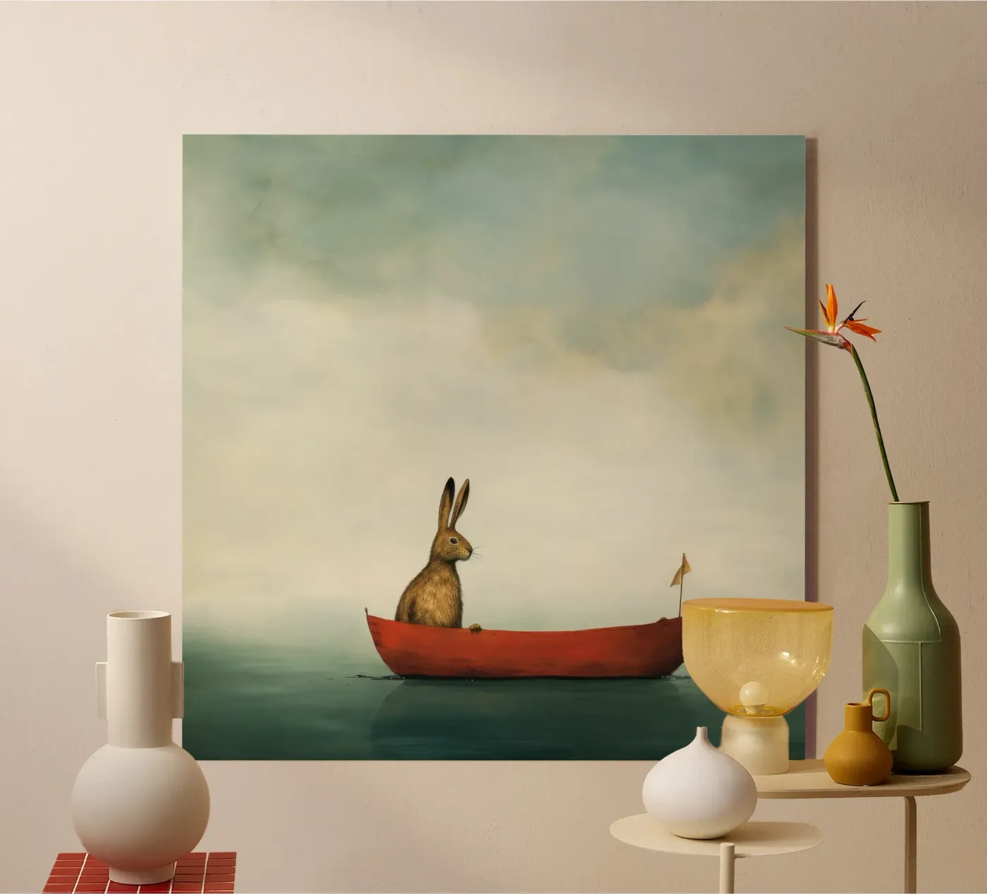 Minimo Hare plexiglass da Minimal Animal Art