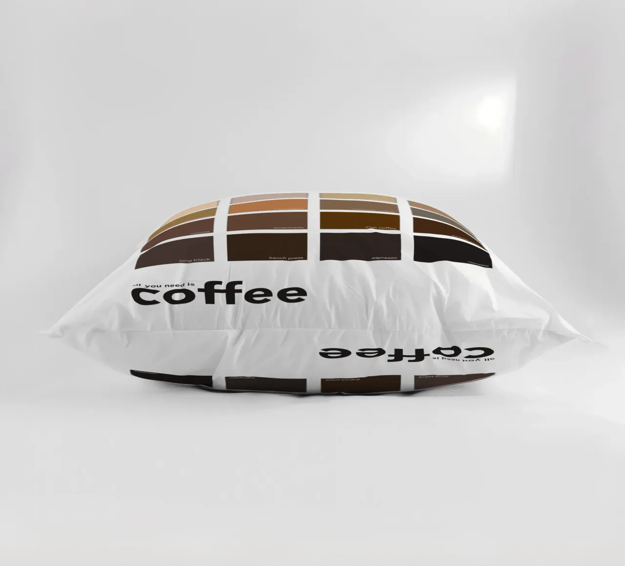 All You Need is Coffee - Tipi di caffè Colori Arte cuscino da Chagatai Art