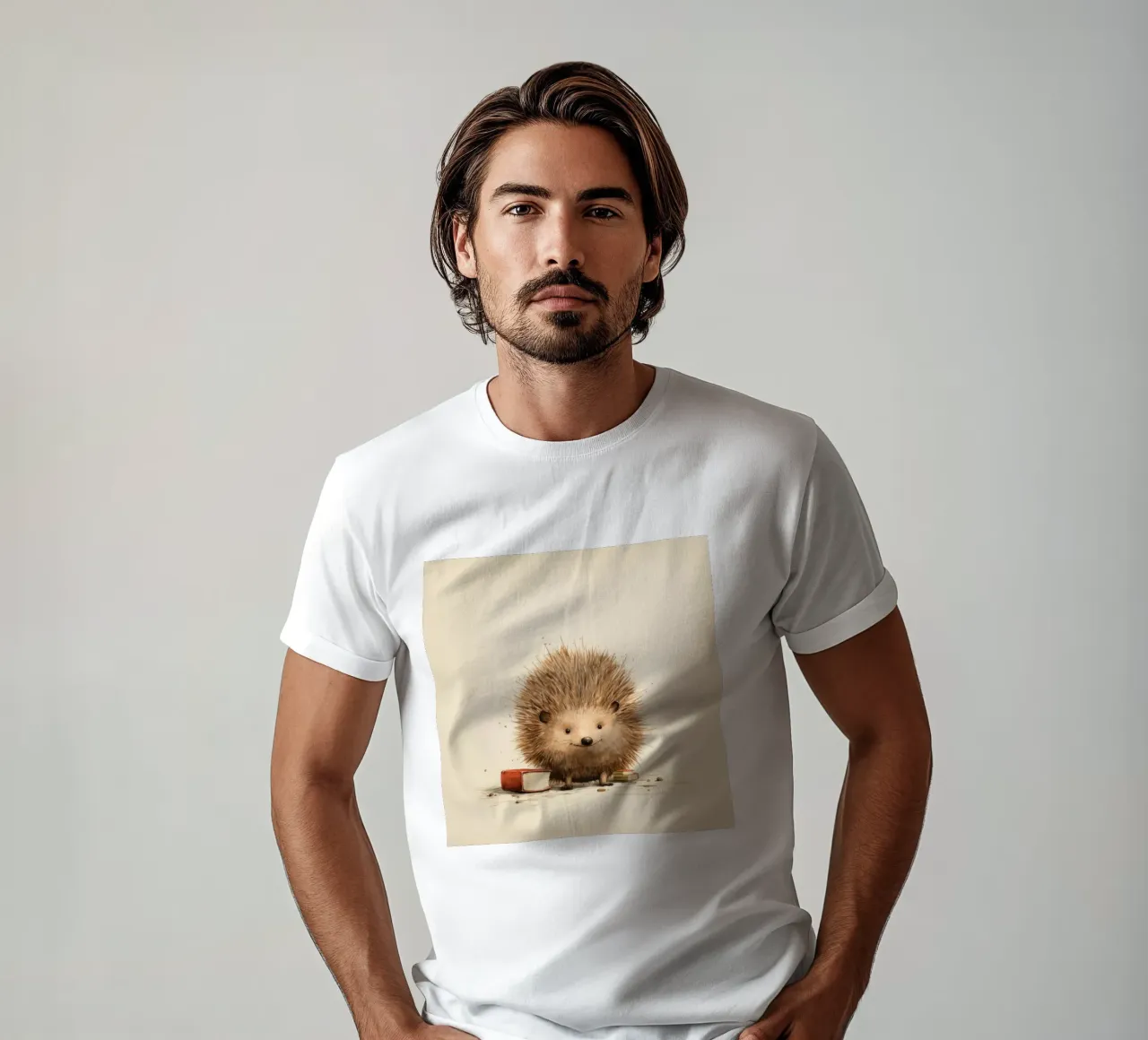 Riccio minimo 2 t-shirt da Minimal Animal Art