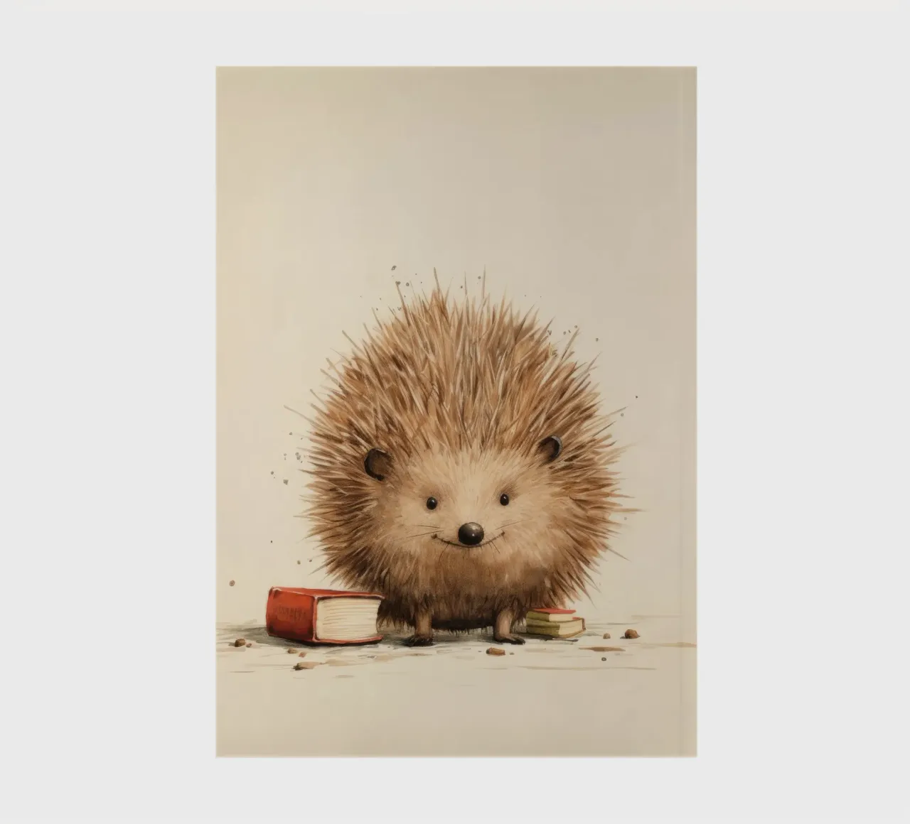 Minimal Hedgehog 2 notebook by Minimal Animal Art