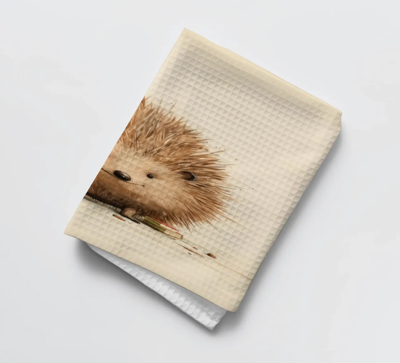 Riccio minimo 2 canovaccio da cucina da Minimal Animal Art