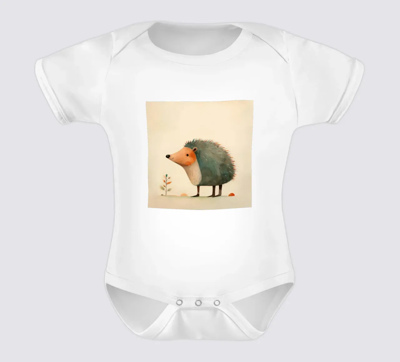 Riccio minimo 4 body neonato maniche corte da Minimal Animal Art