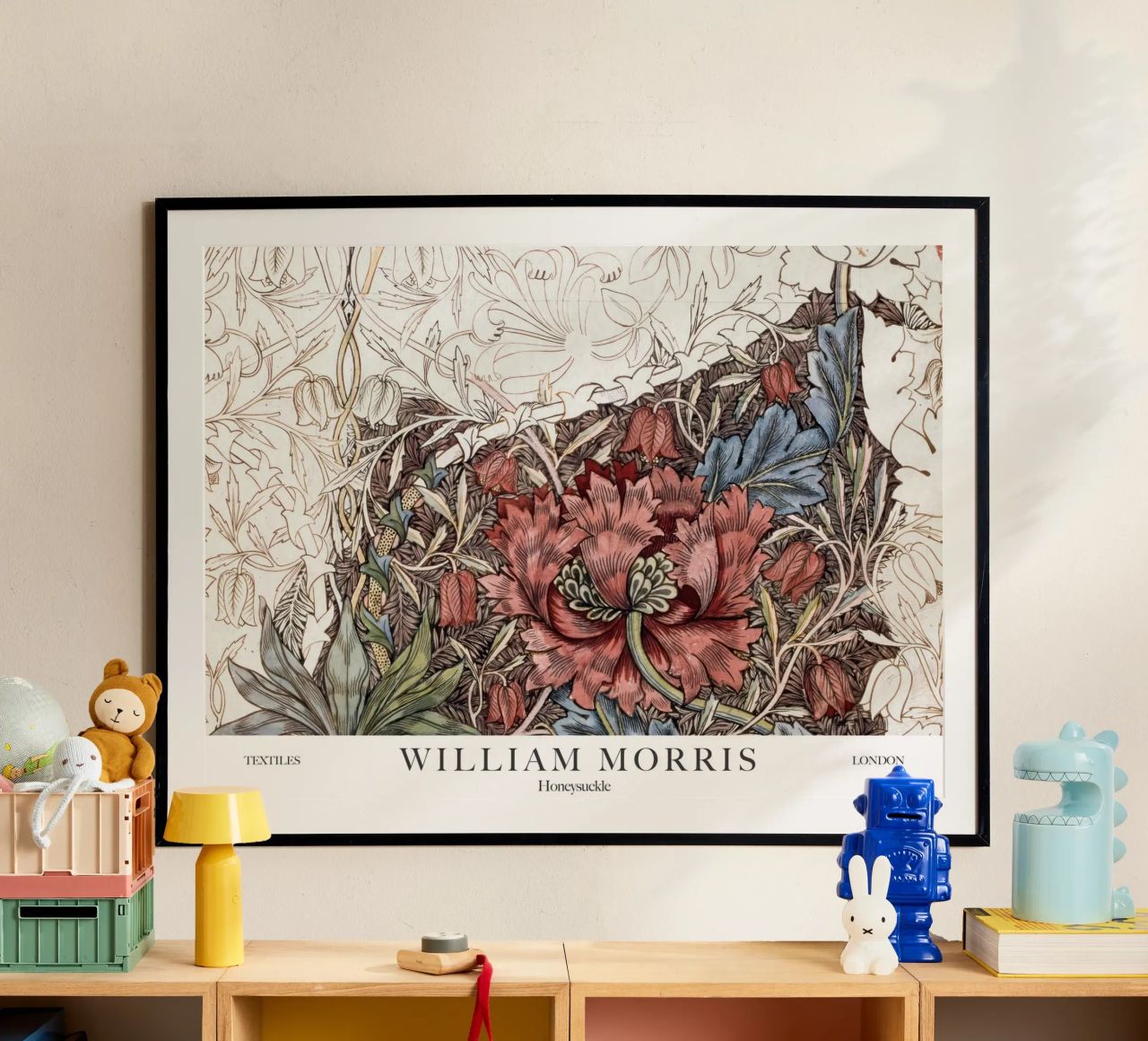 William Morris, Honeysuckle poster by Peaches Art Prints